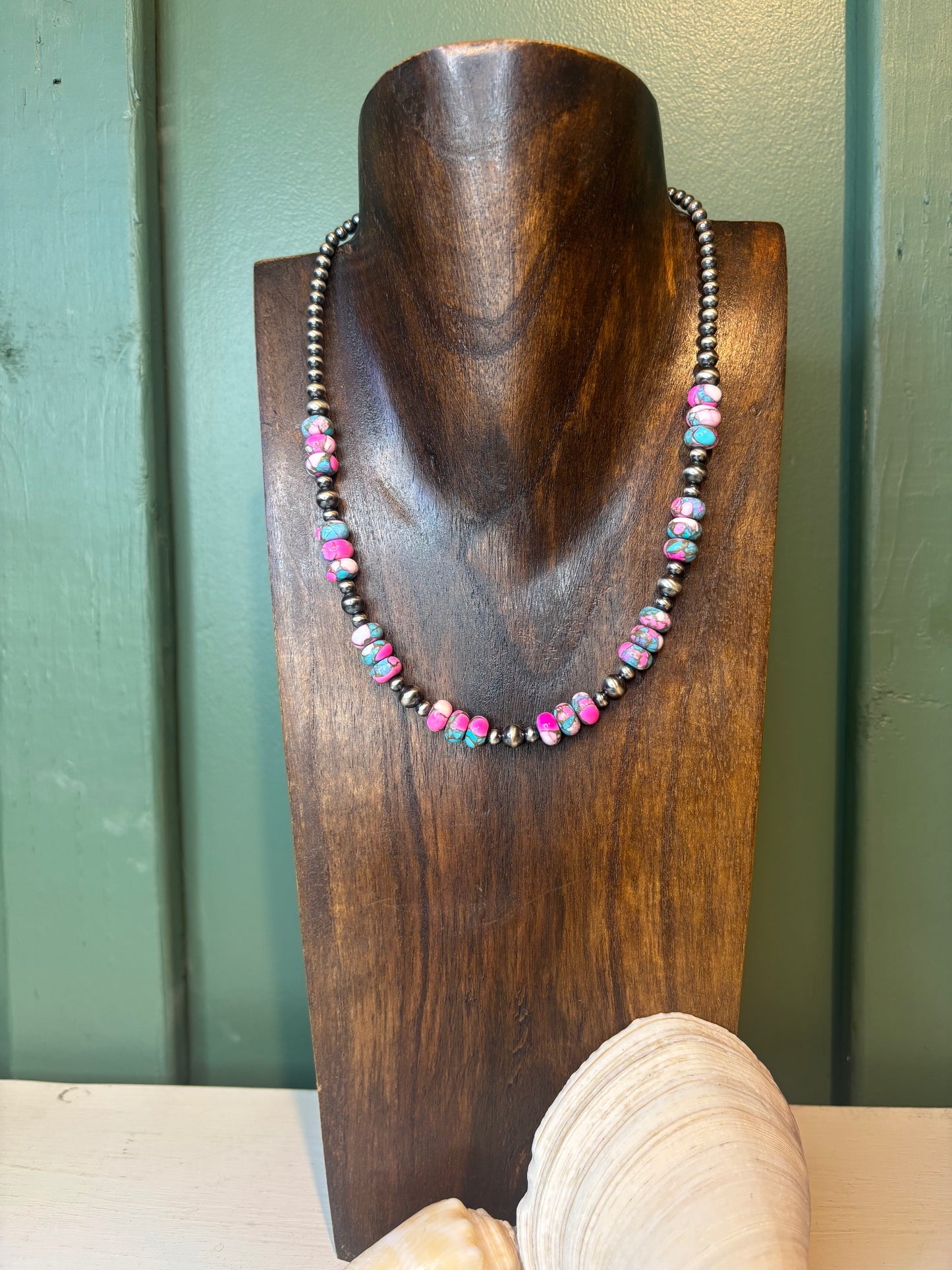 Sterling Silver with Cotton Candy Necklace