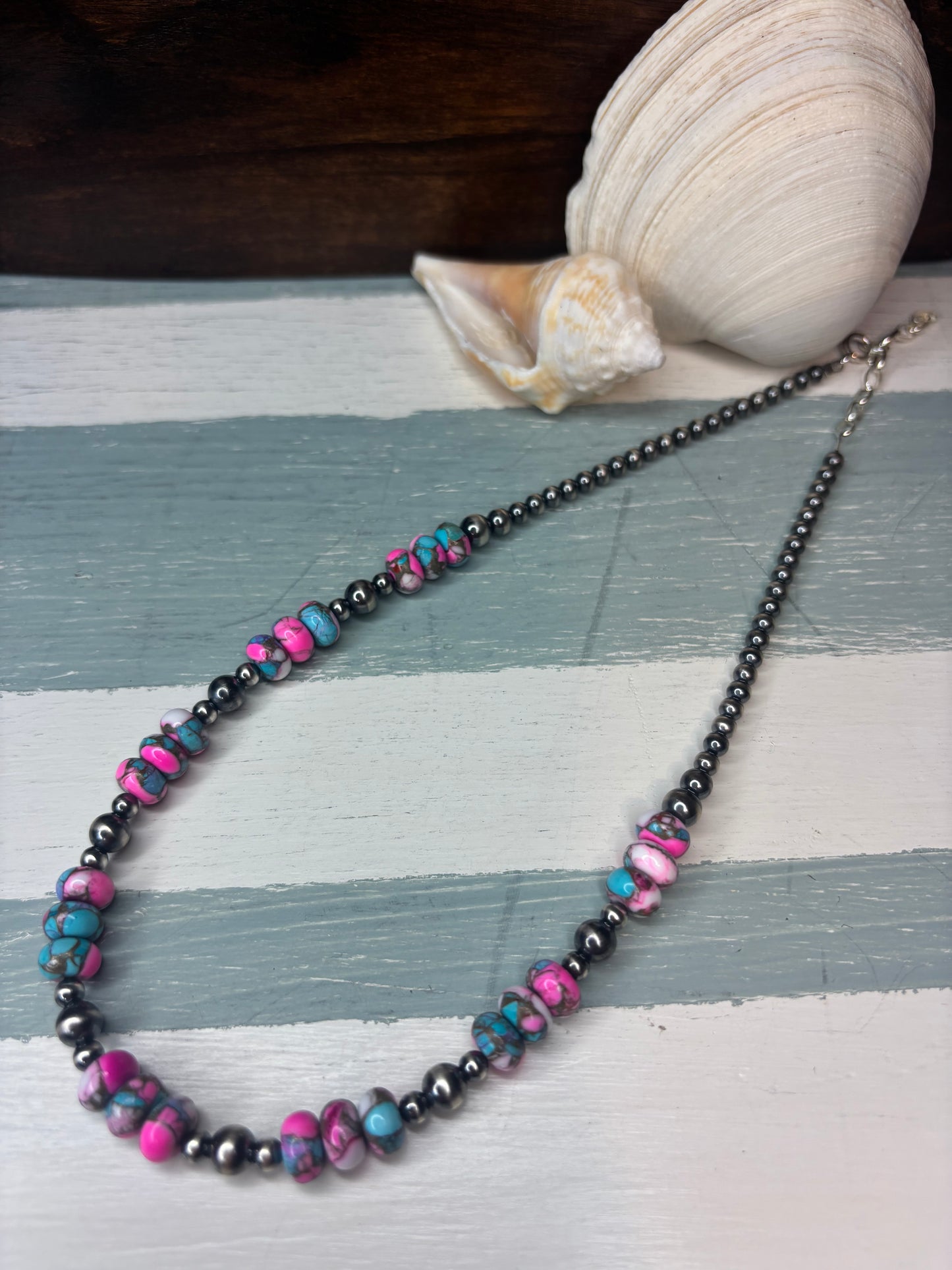 Sterling Silver with Cotton Candy Necklace