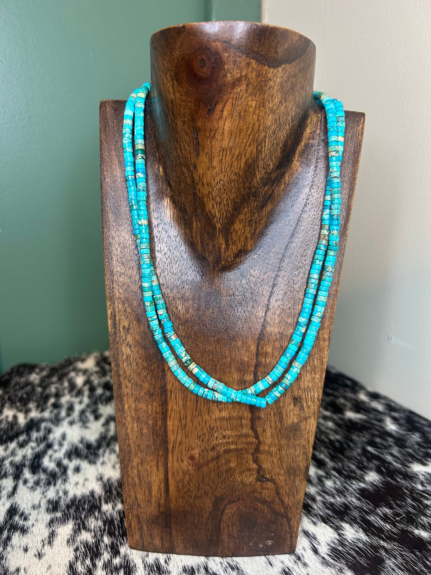 Turquoise  Heishi Bead Necklace