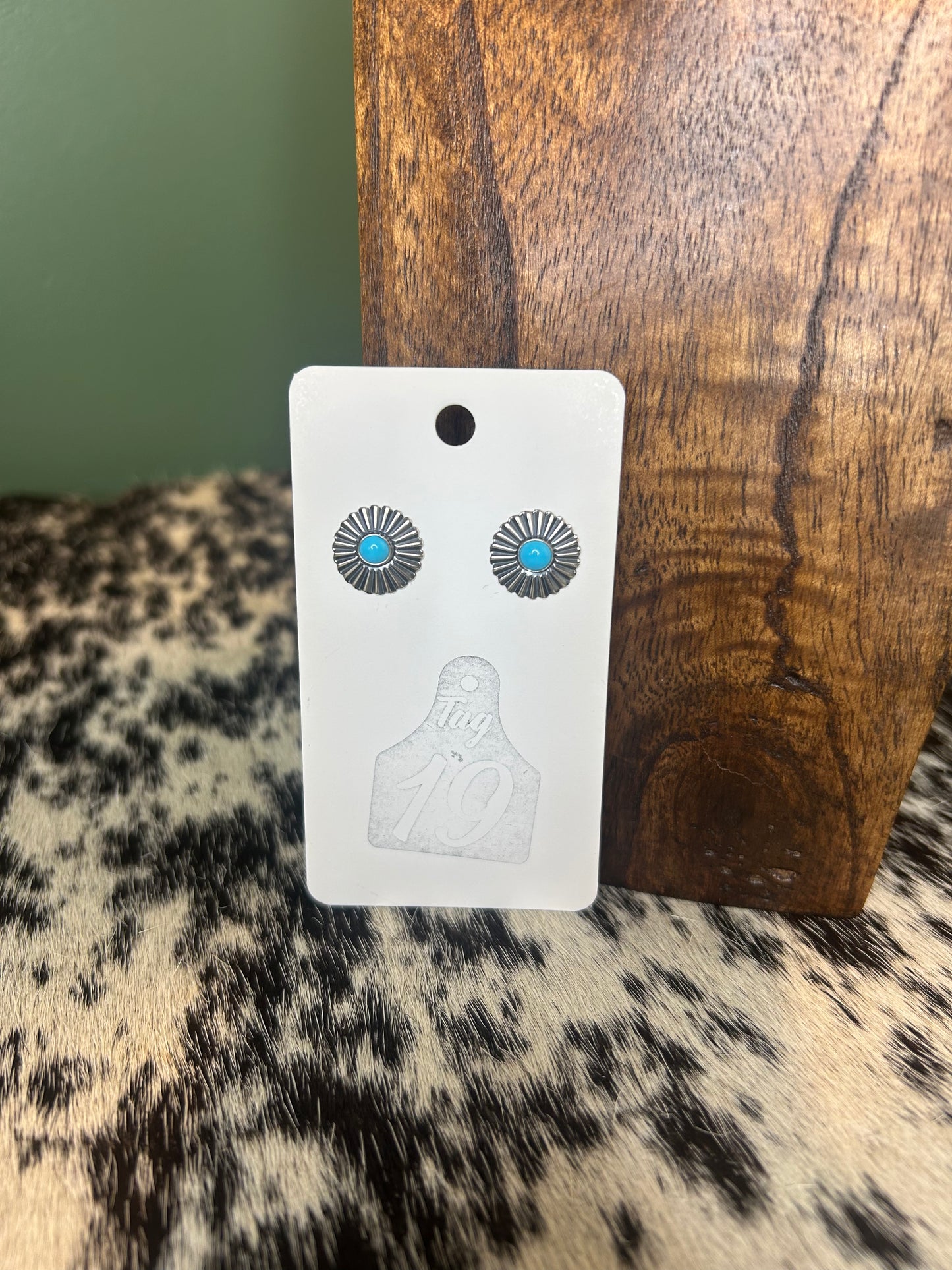 Turquoise Burst Stud Earring