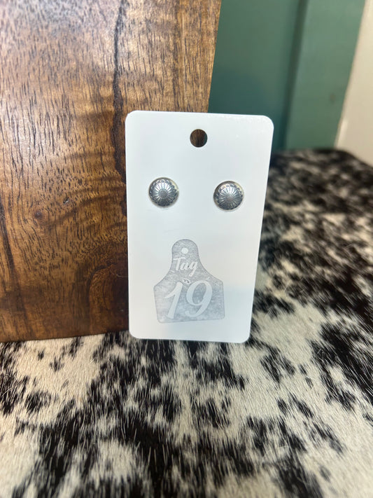 Mini Concho Stud Earrings