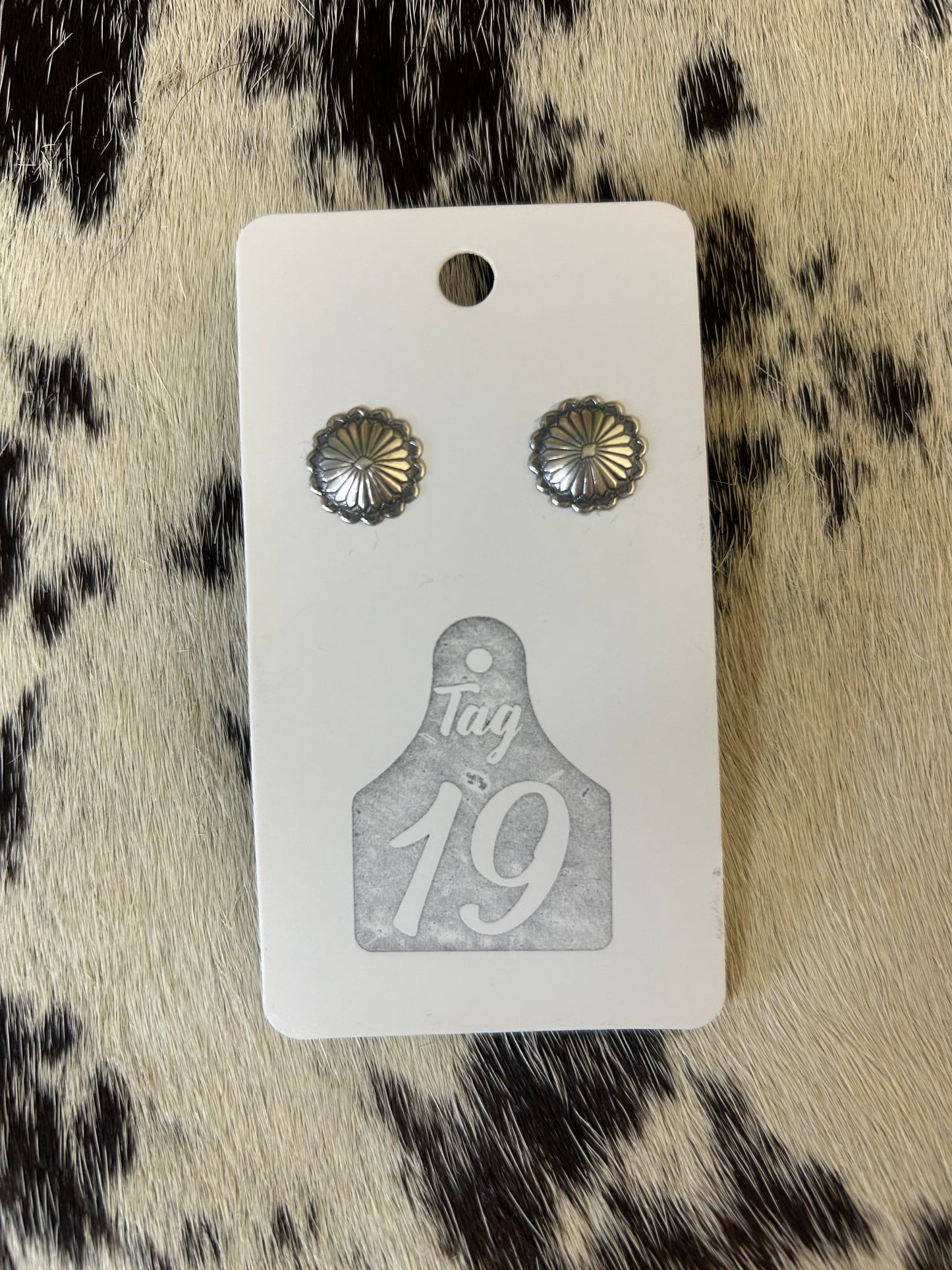 Mini Concho Stud Earrings