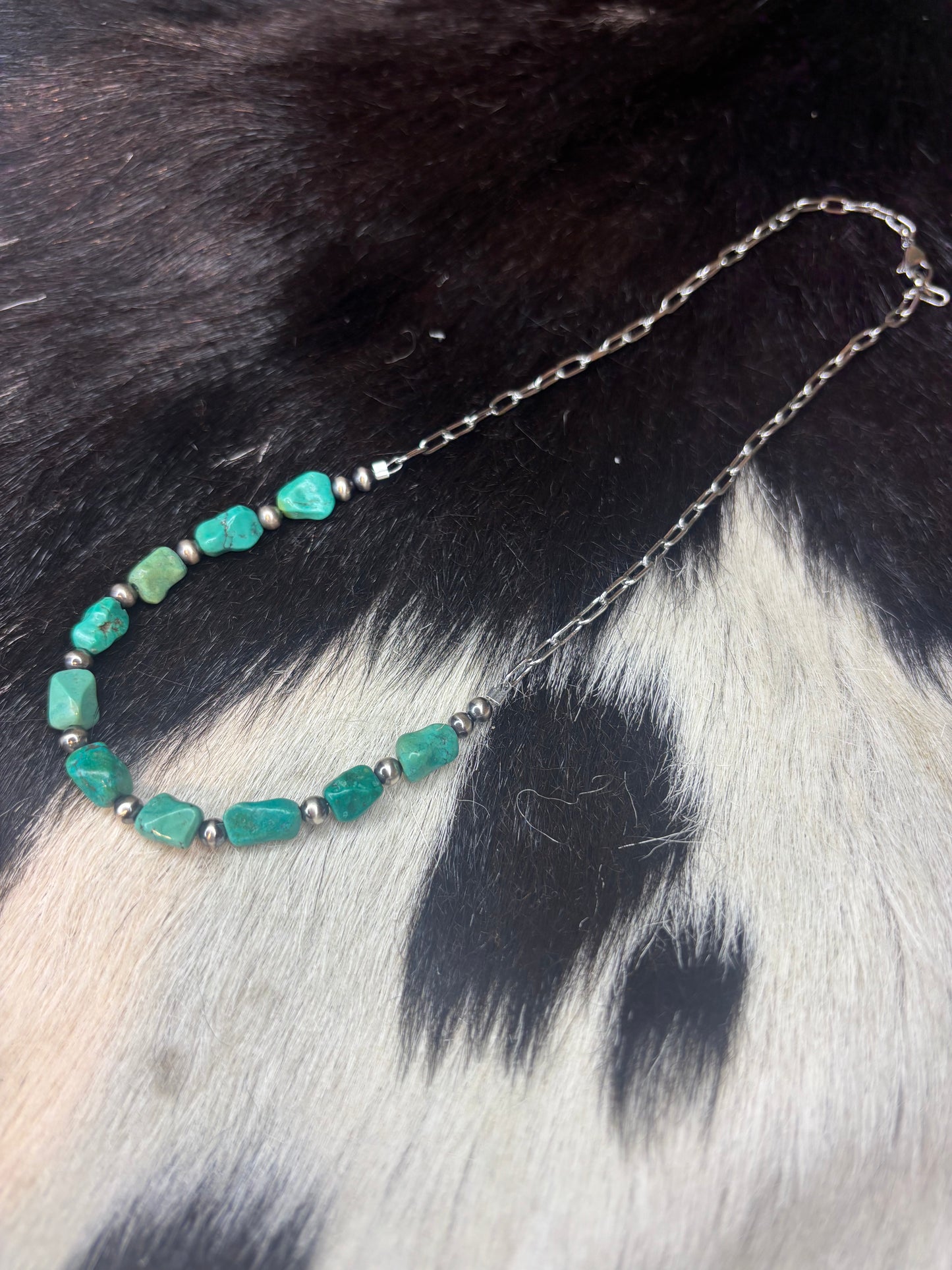 Extended Bar Genuine Turquoise Necklaces