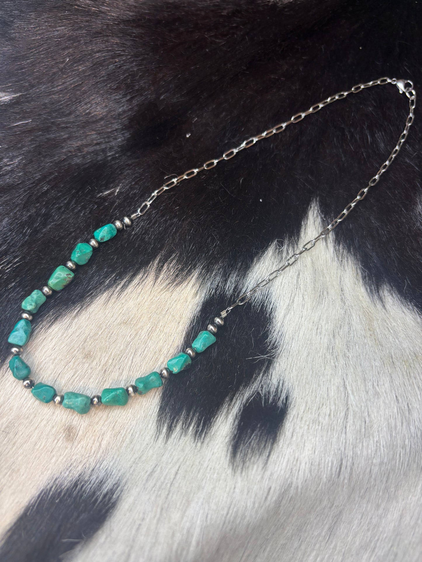 Extended Bar Genuine Turquoise Necklaces