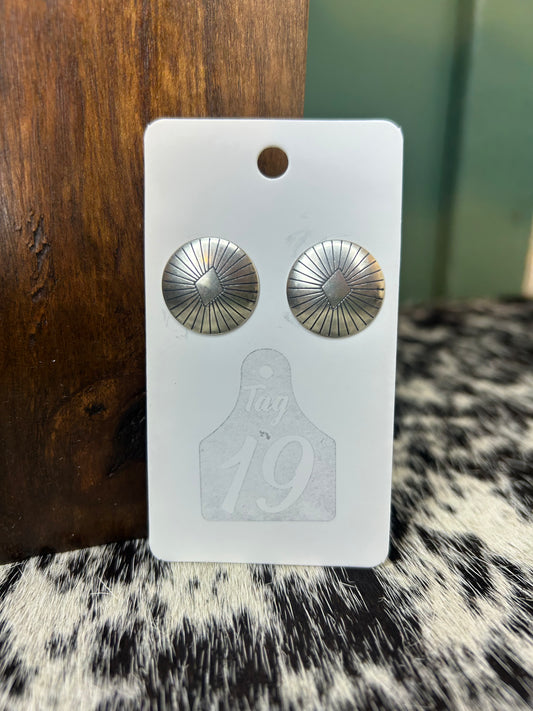 Concho Stud Earring