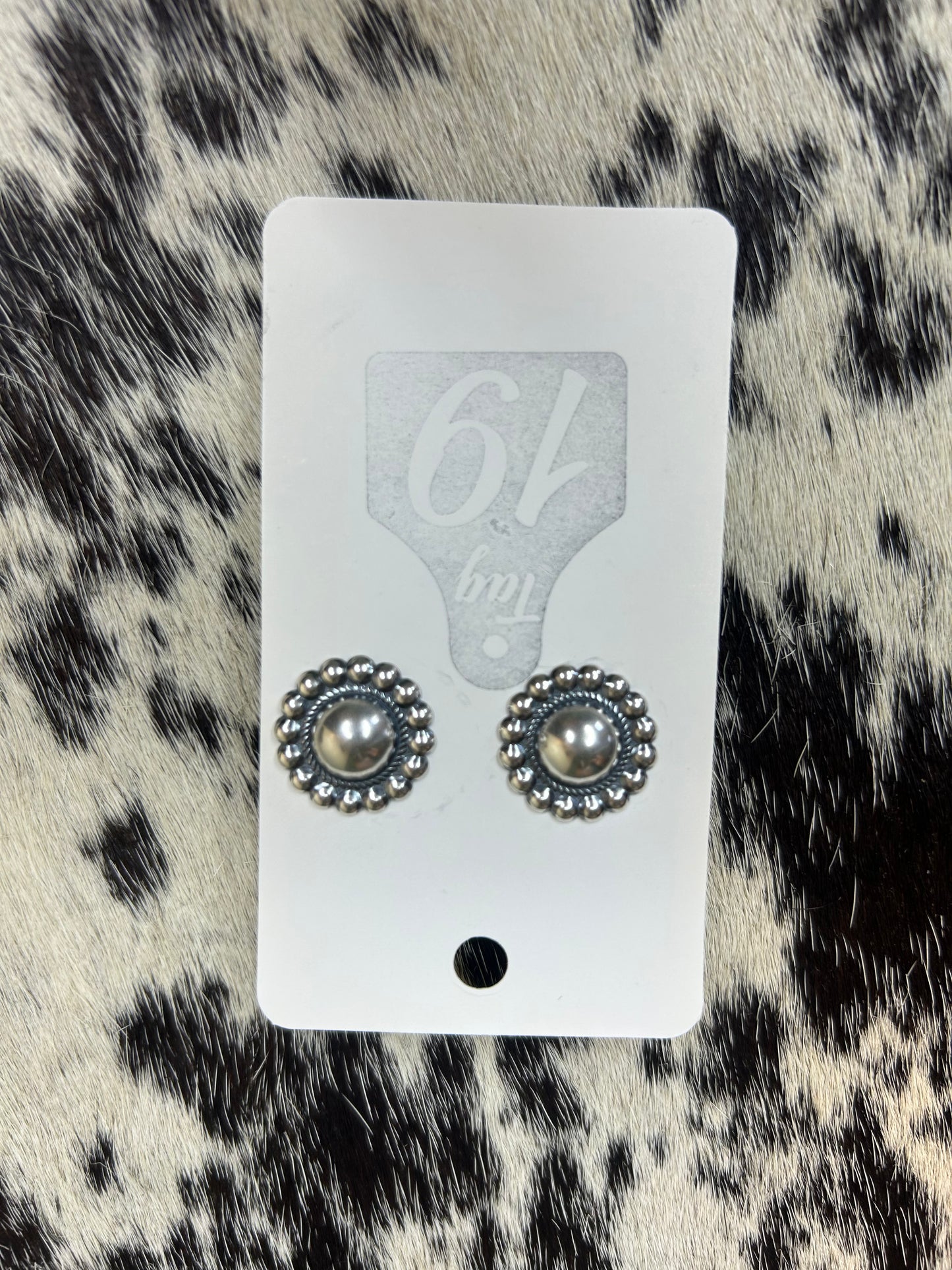 Bubble Concho Stud Earrings