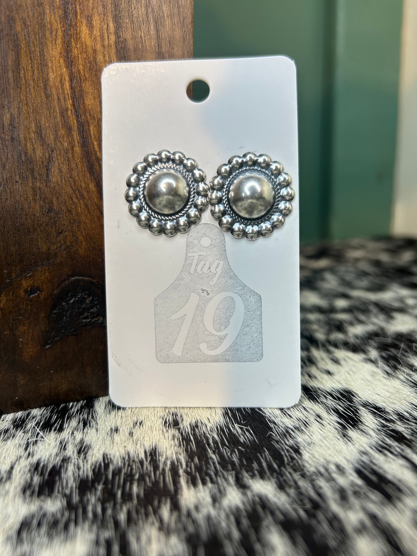 Bubble Concho Stud Earring