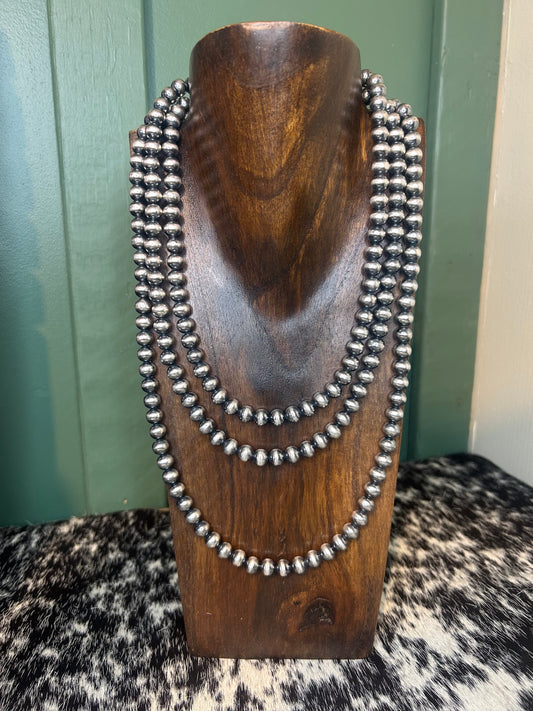 Silver Plated Copper Pearls 8mm