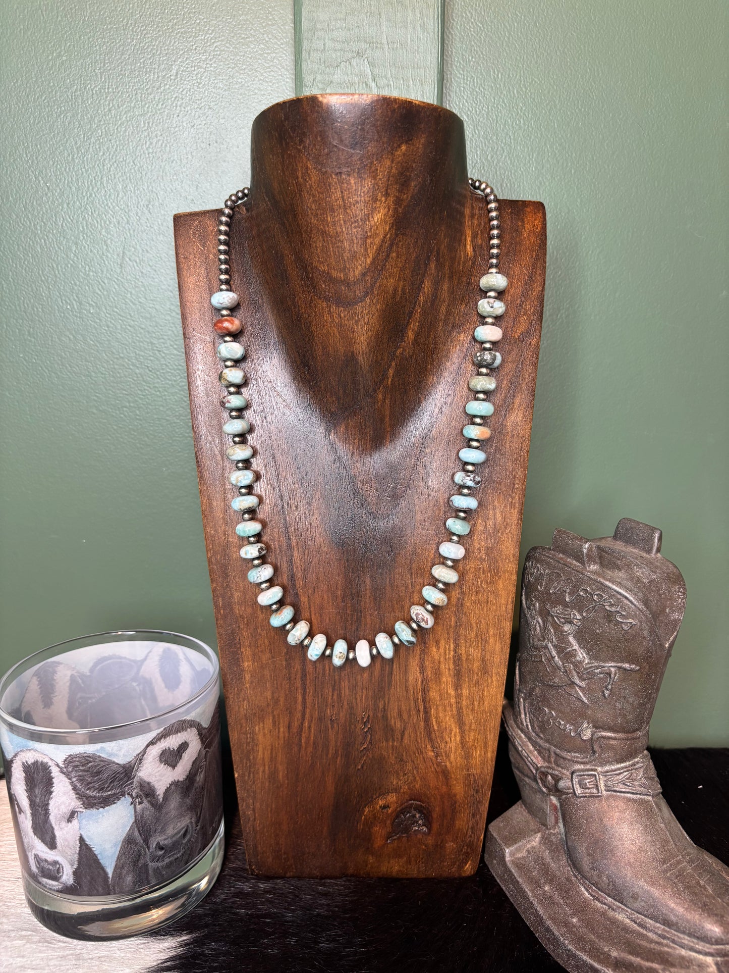 Sterling Silver Larimar Necklace