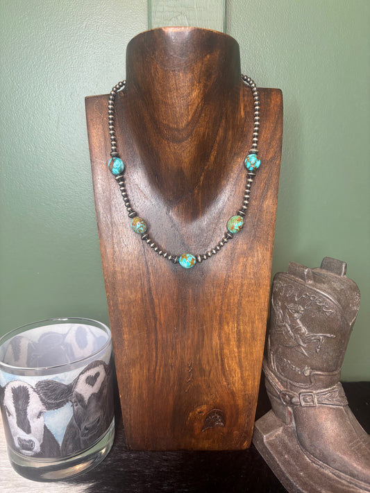 Sterling Silver Sonoran Gold Turquoise Necklace
