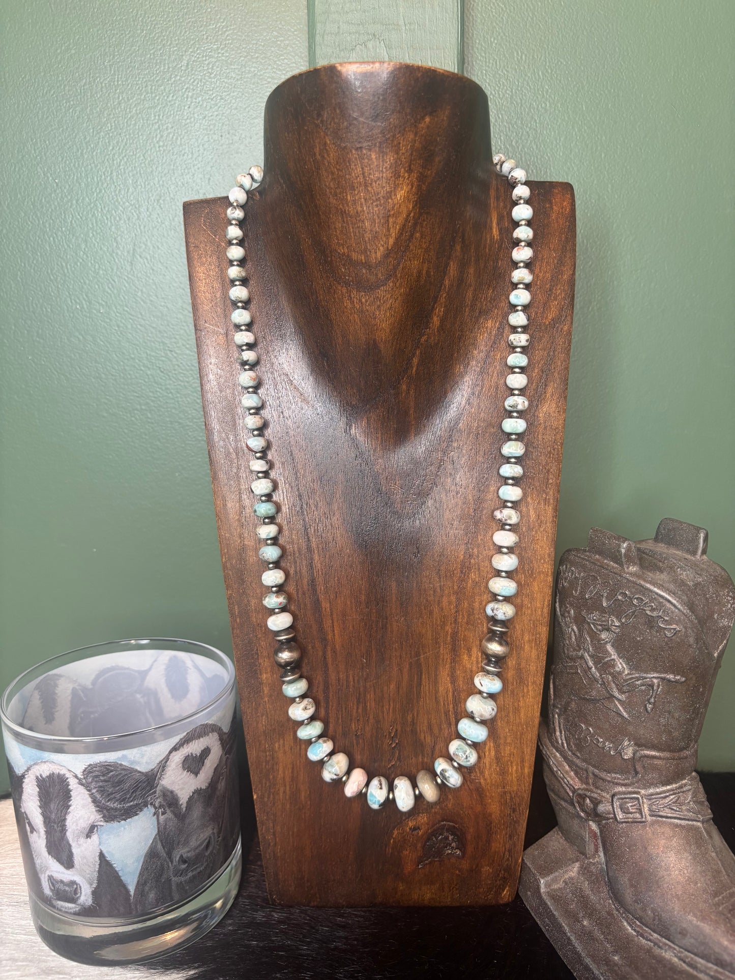 Sterling Silver Larimar Necklace