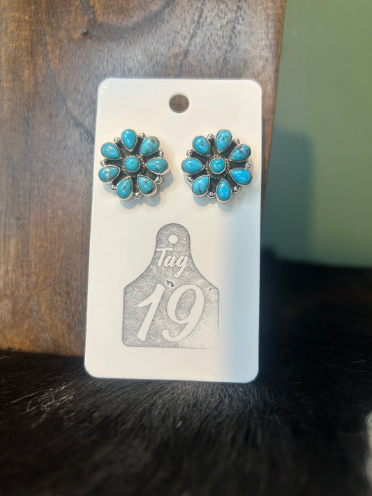 Turquoise Flower Cluster