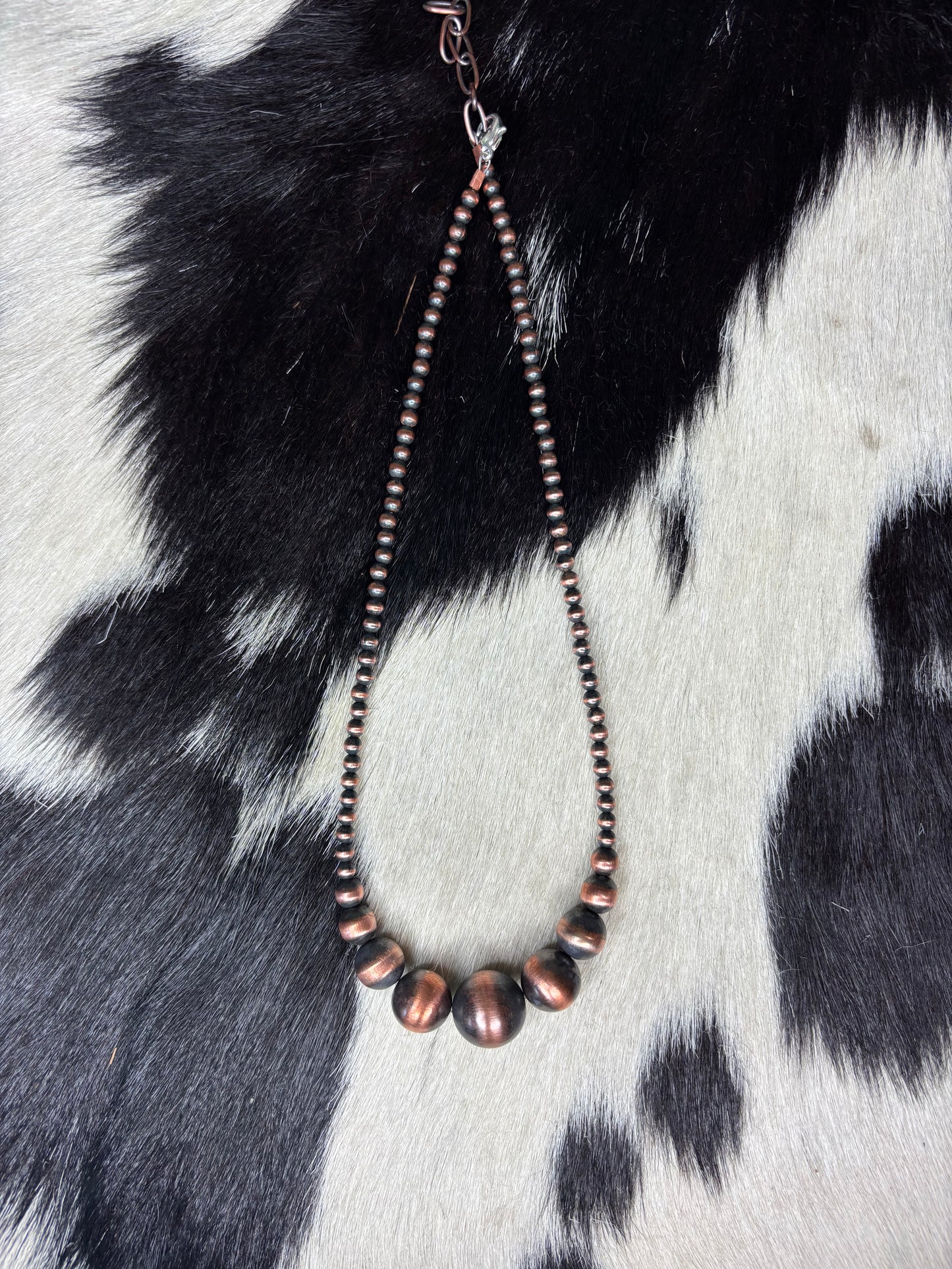 Graduated Copper Pearl Necklace