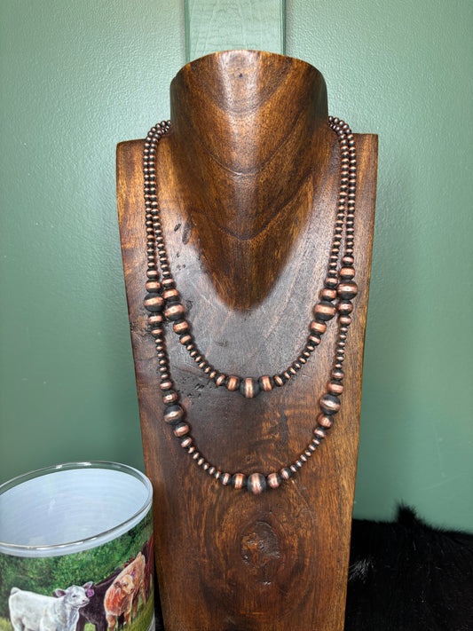 Graduated Copper Pearl Necklace