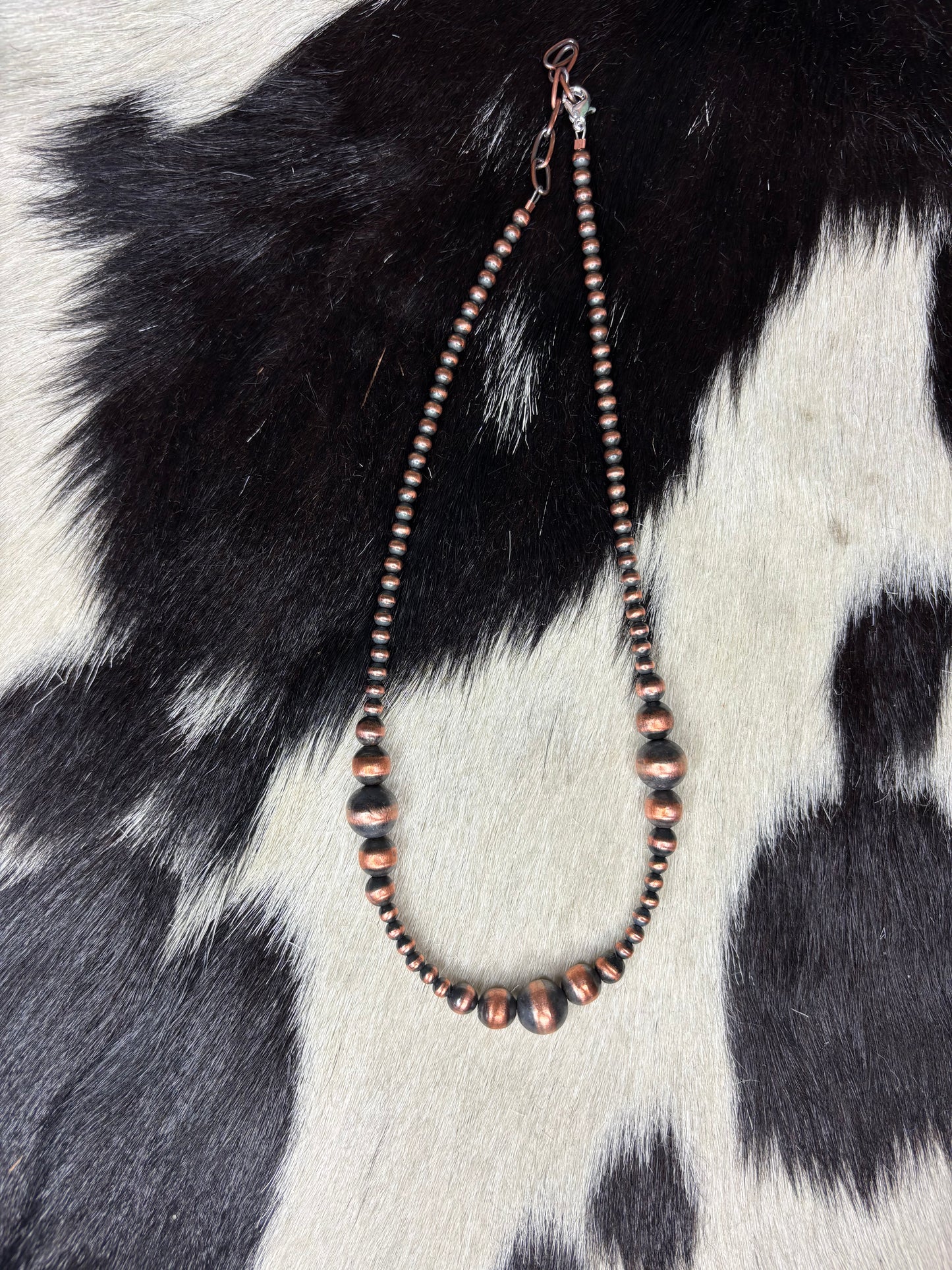 Graduated Copper Pearl Necklace