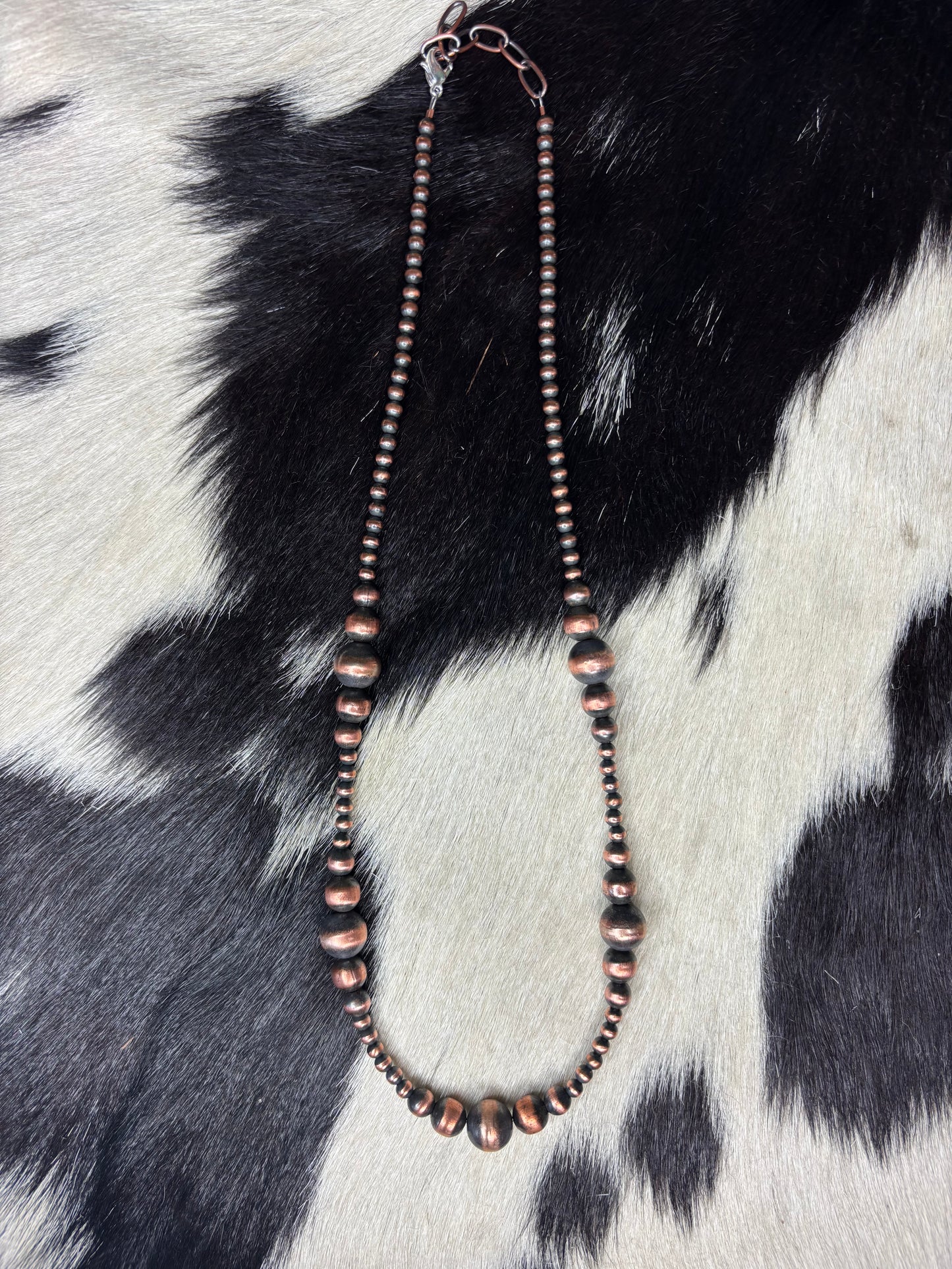 Graduated Copper Pearl Necklace