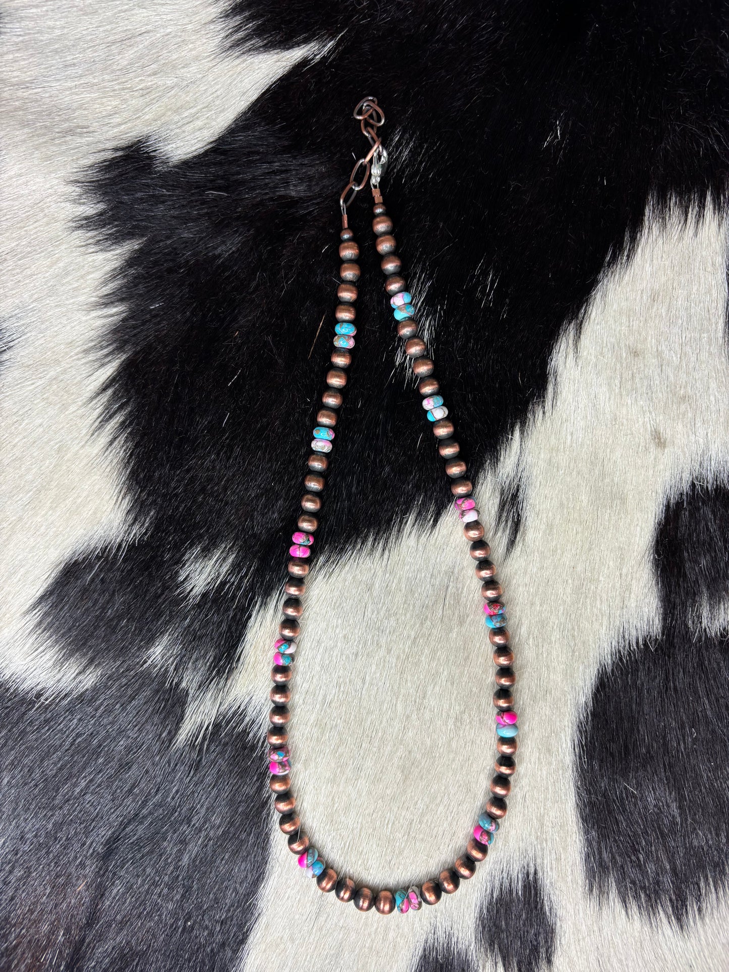Cotton Candy Copper Pearl Necklace