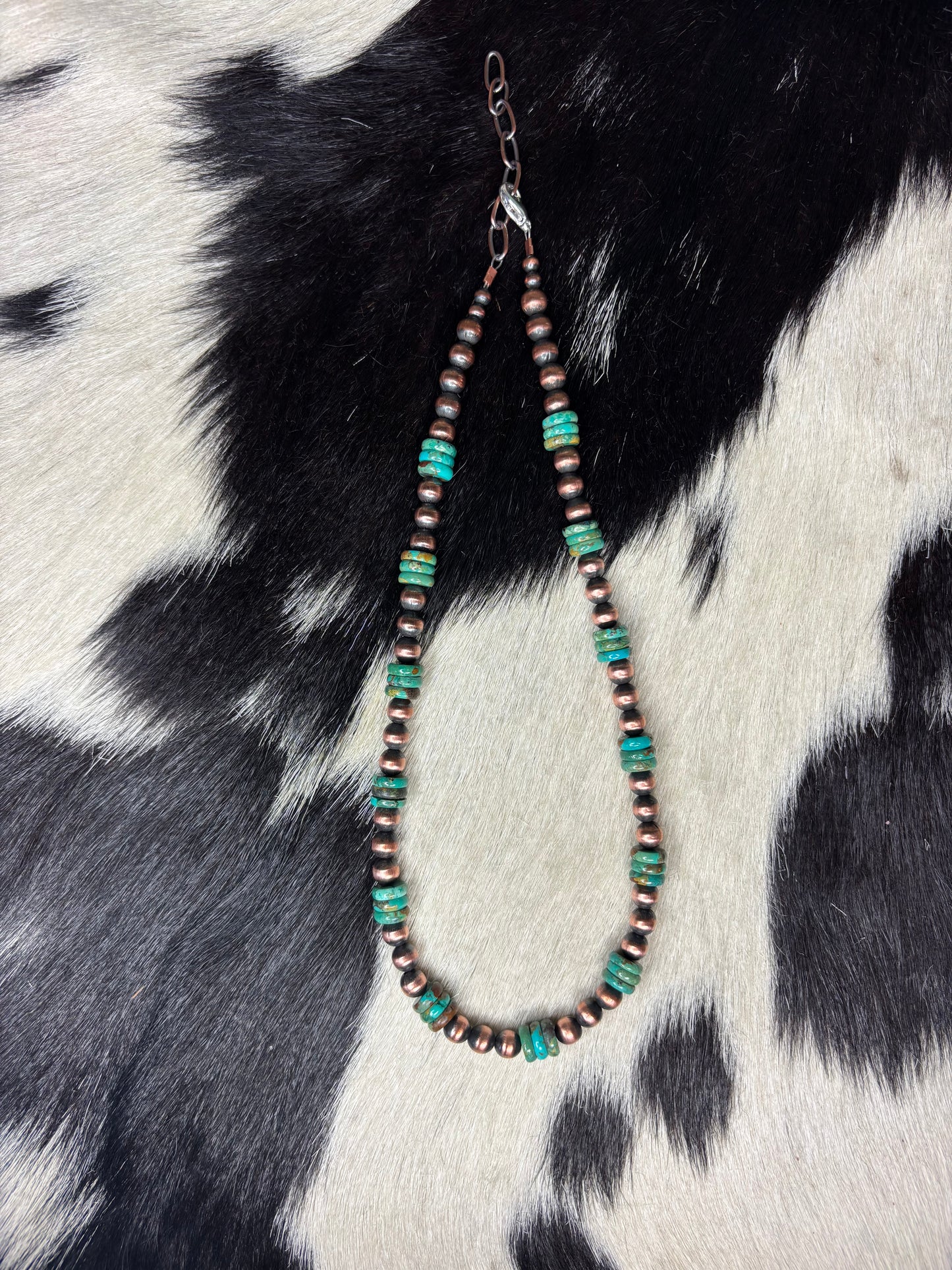 Copper Pearl Turquoise Necklace