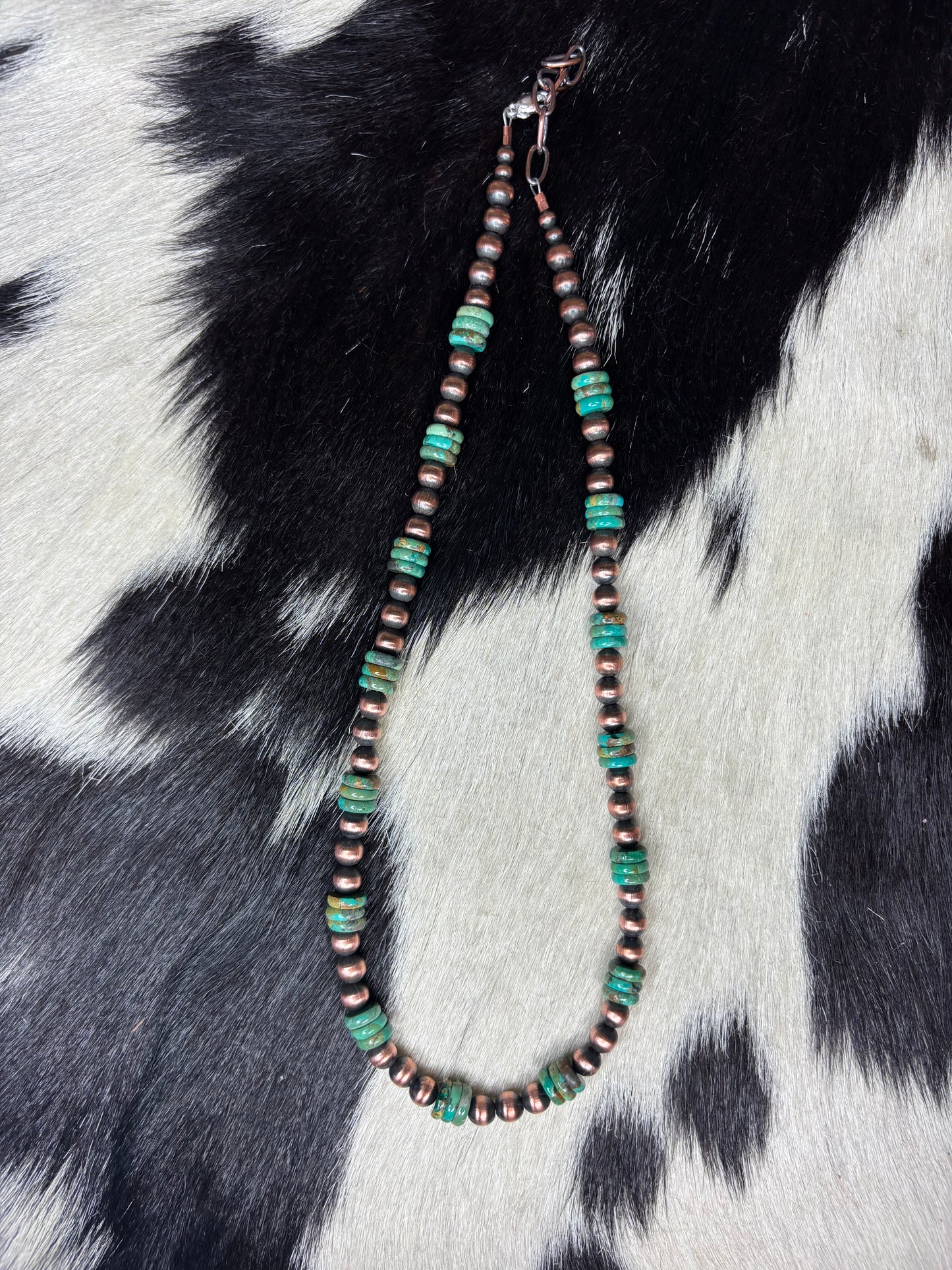 Copper Pearl Turquoise Necklace