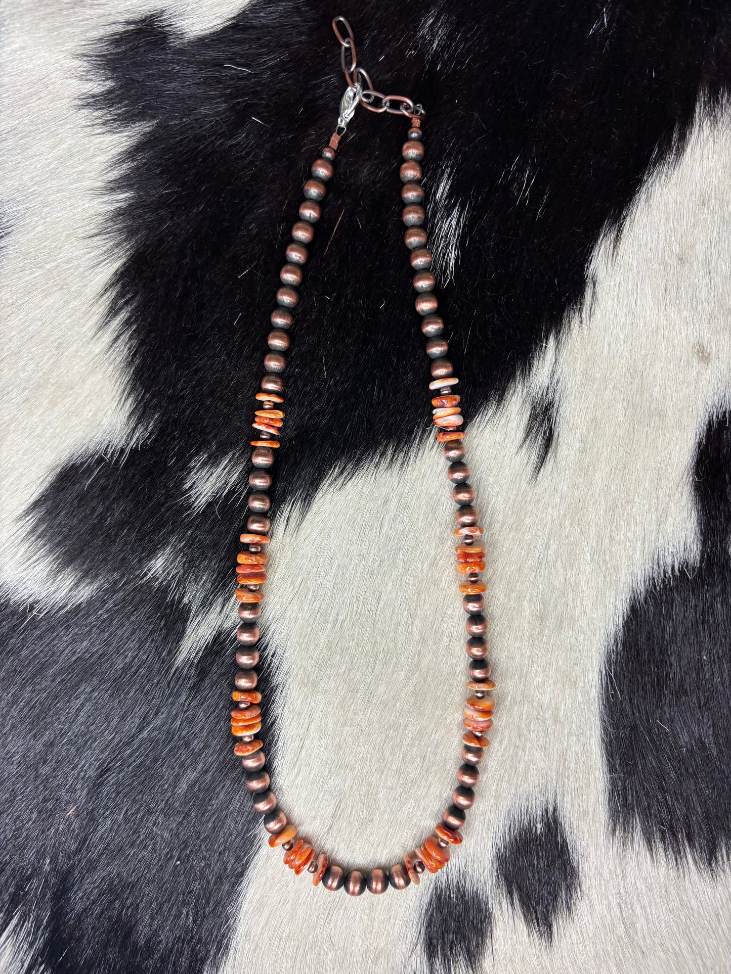 Copper Orange Spiny Necklace