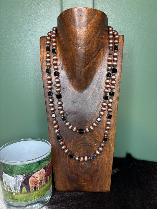 Copper Black Onyx Necklace