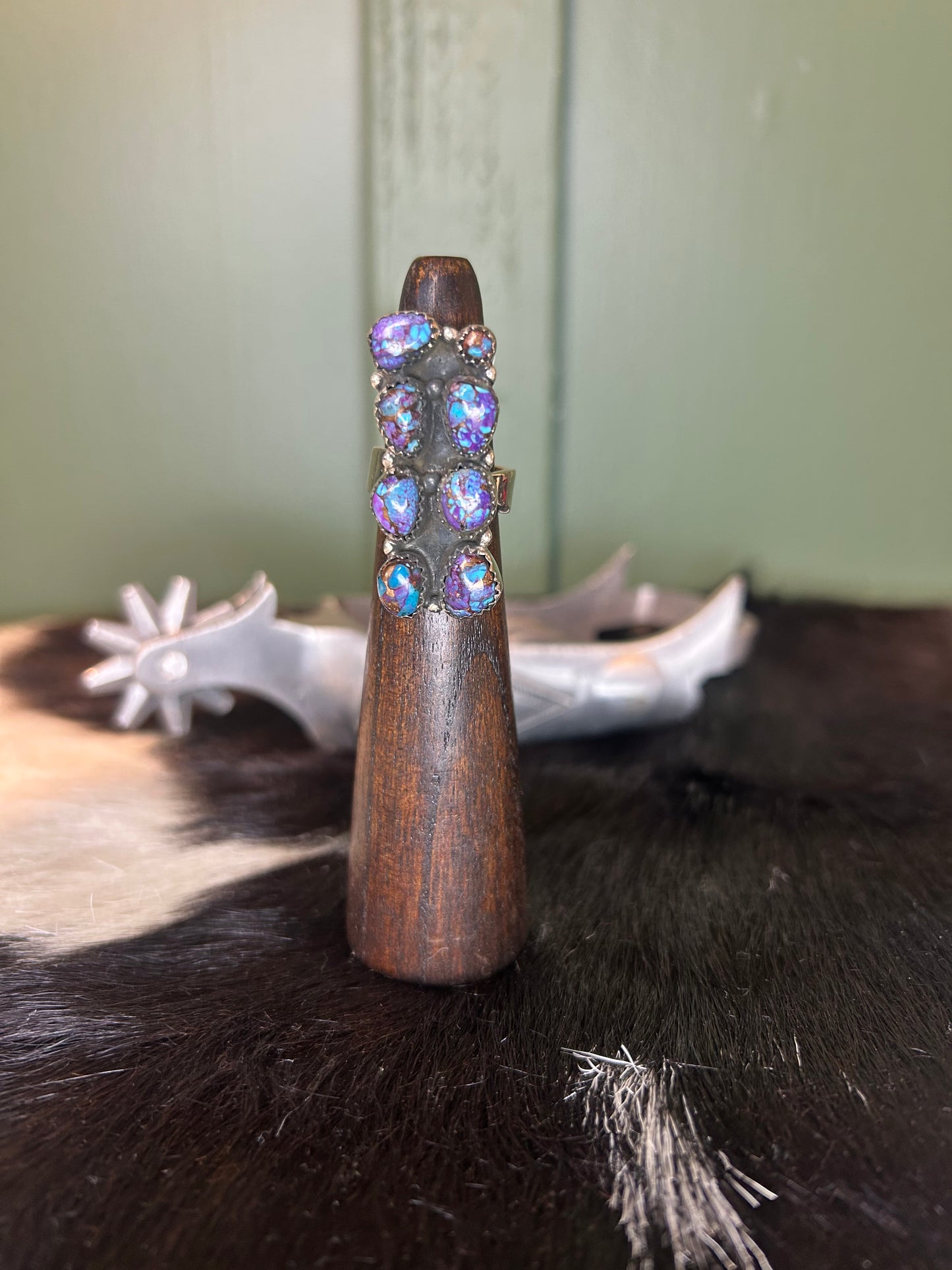 Purple Mohave Bar Cluster Ring