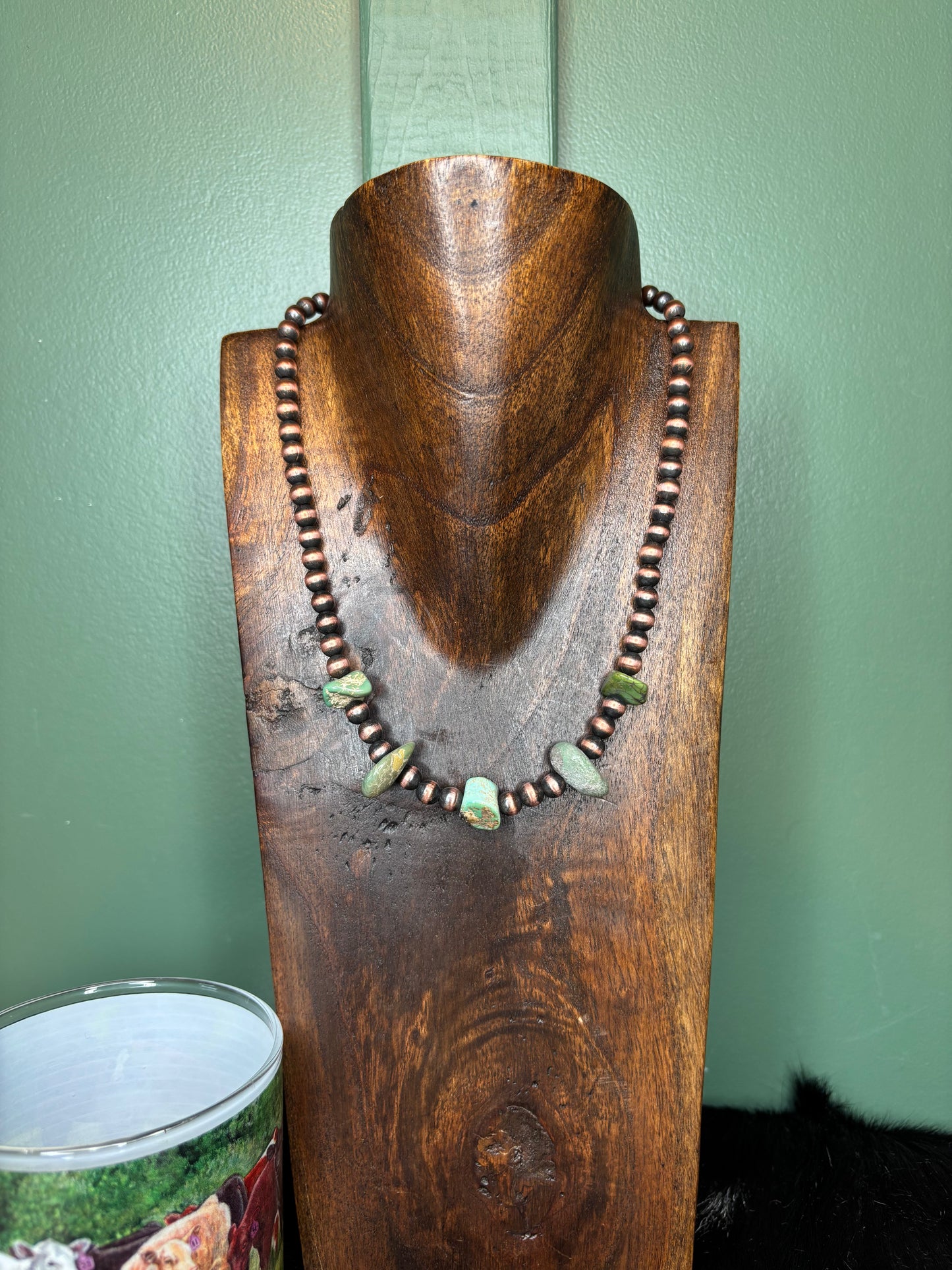 Copper Chunk Turquoise Necklace