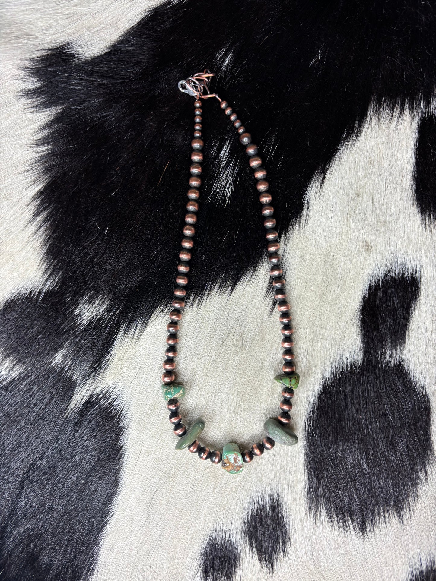 Copper Chunk Turquoise Necklace