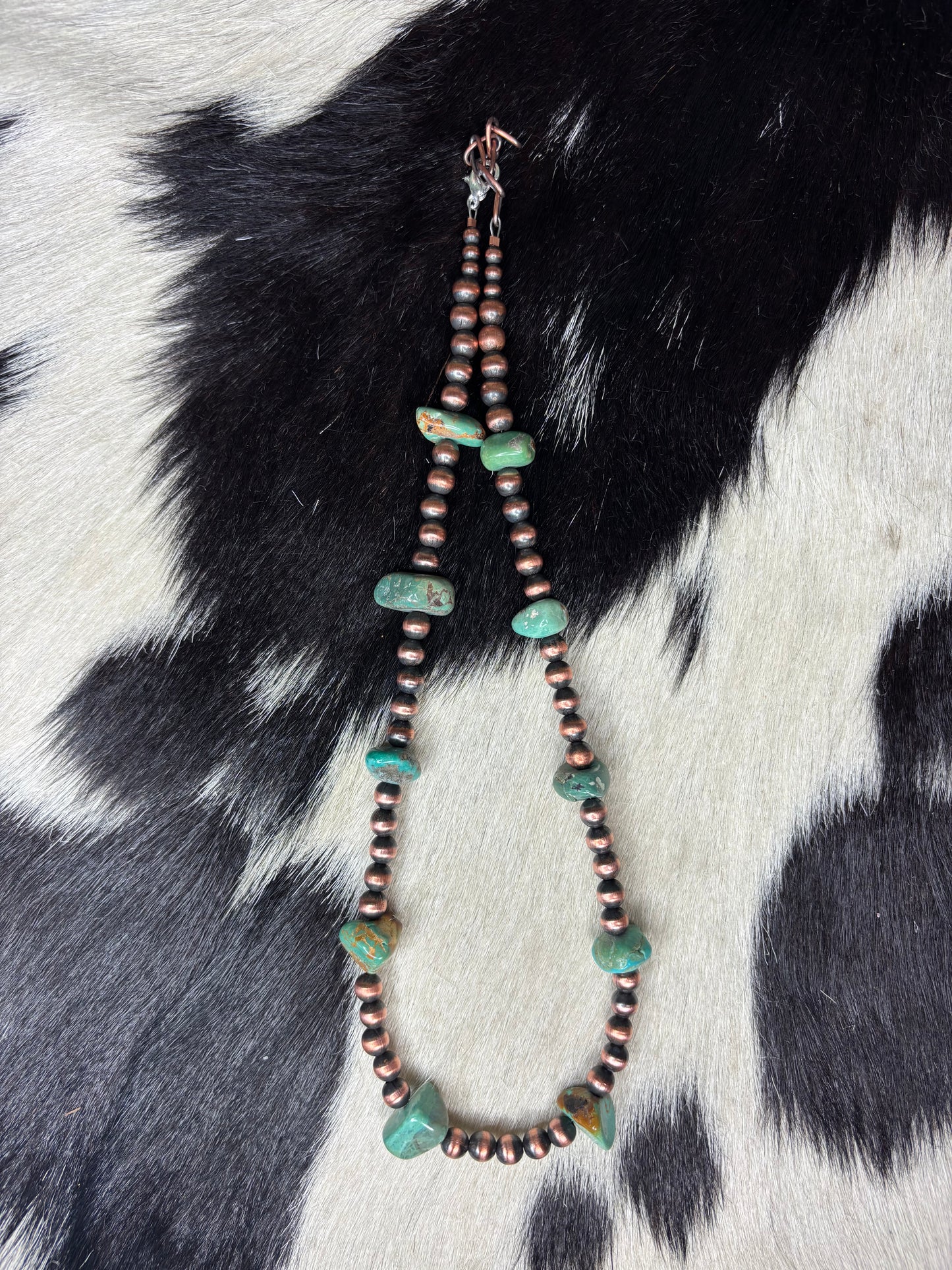 Copper Chunk Turquoise Necklace