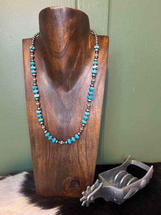 Turquoise & Melon Necklace