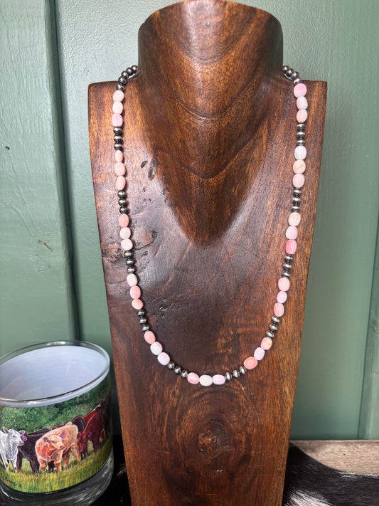 Sterling Silver Pink Conch Necklace