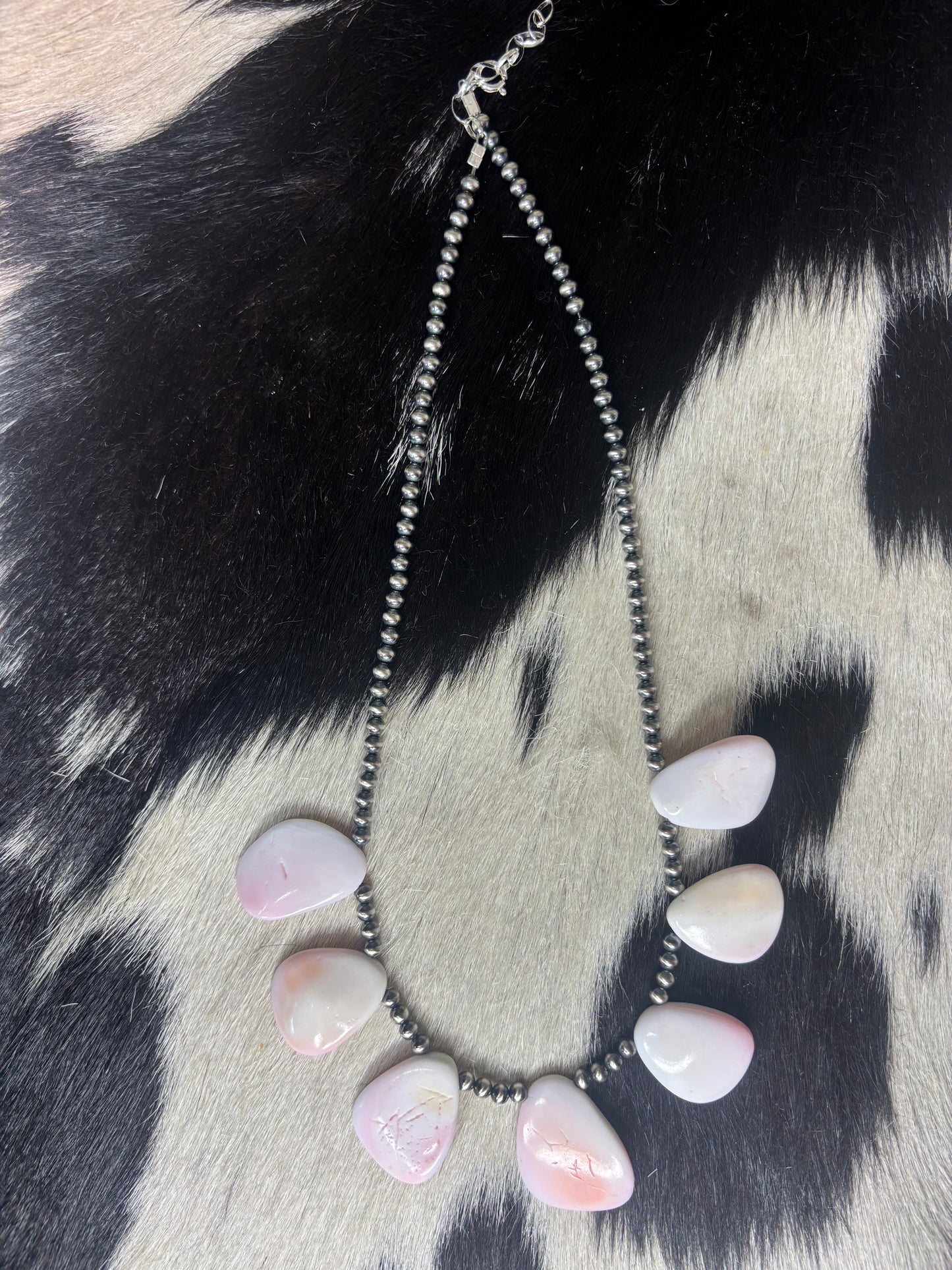 Sterling Silver Pink Conch Necklace