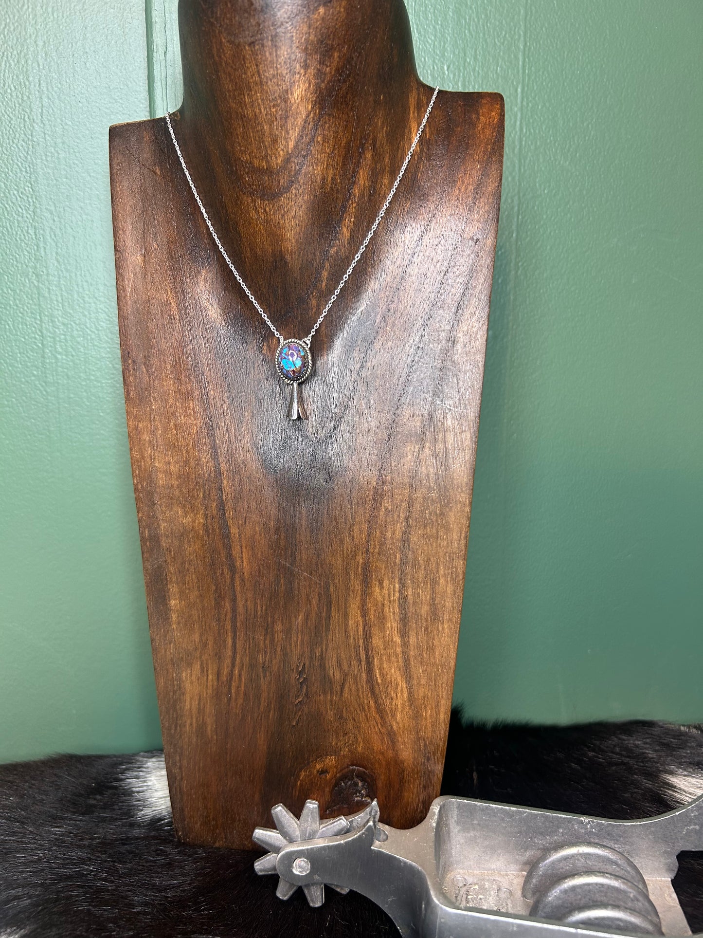 Purple Mohave Blossom Chain Necklace