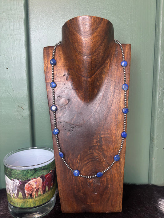 Sterling Silver Blue Lapis Necklace