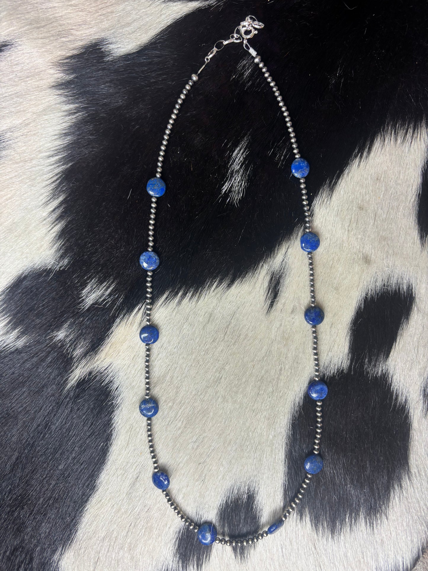 Sterling Silver Blue Lapis Necklace
