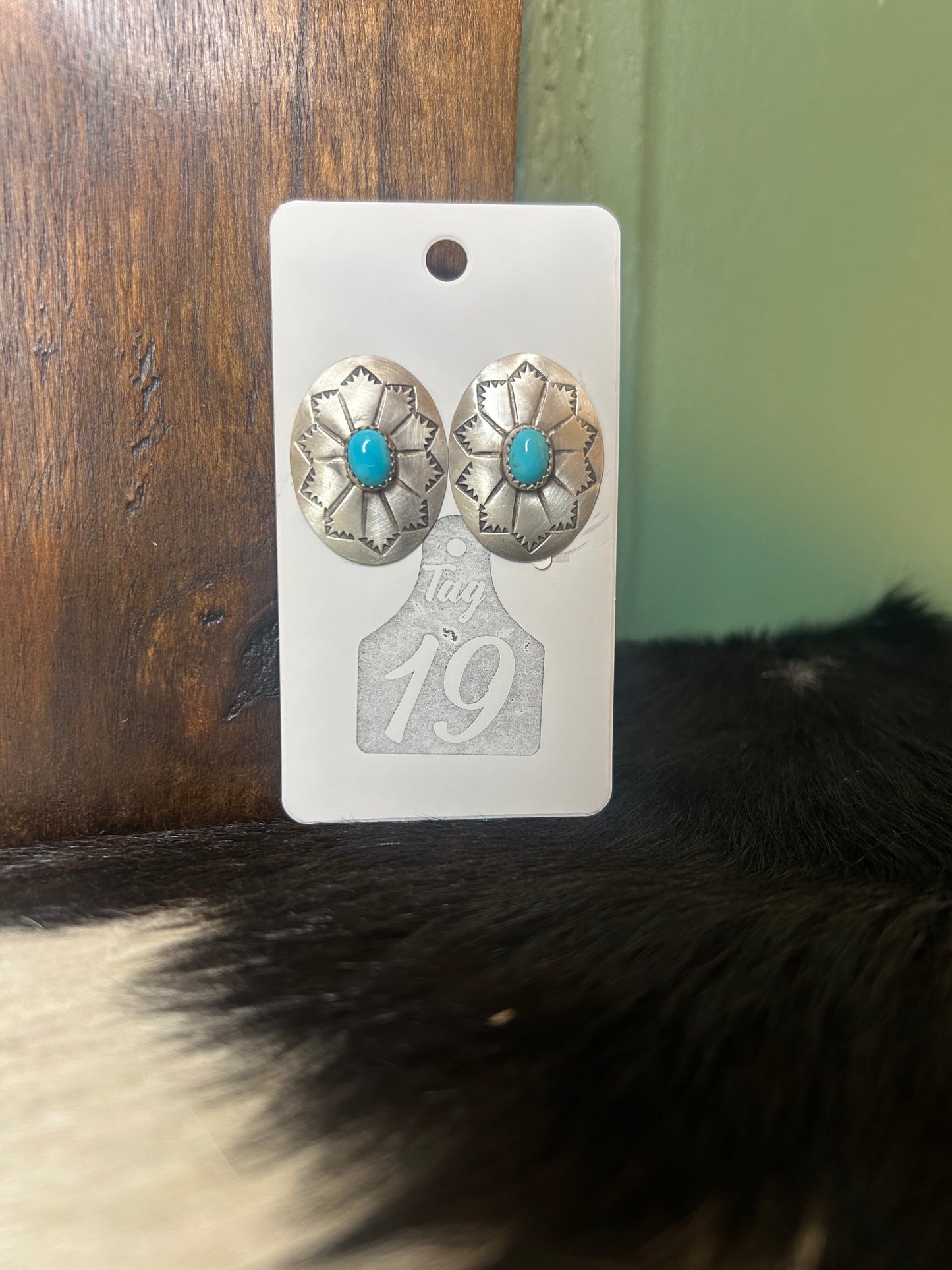 Turquoise Concho Studs