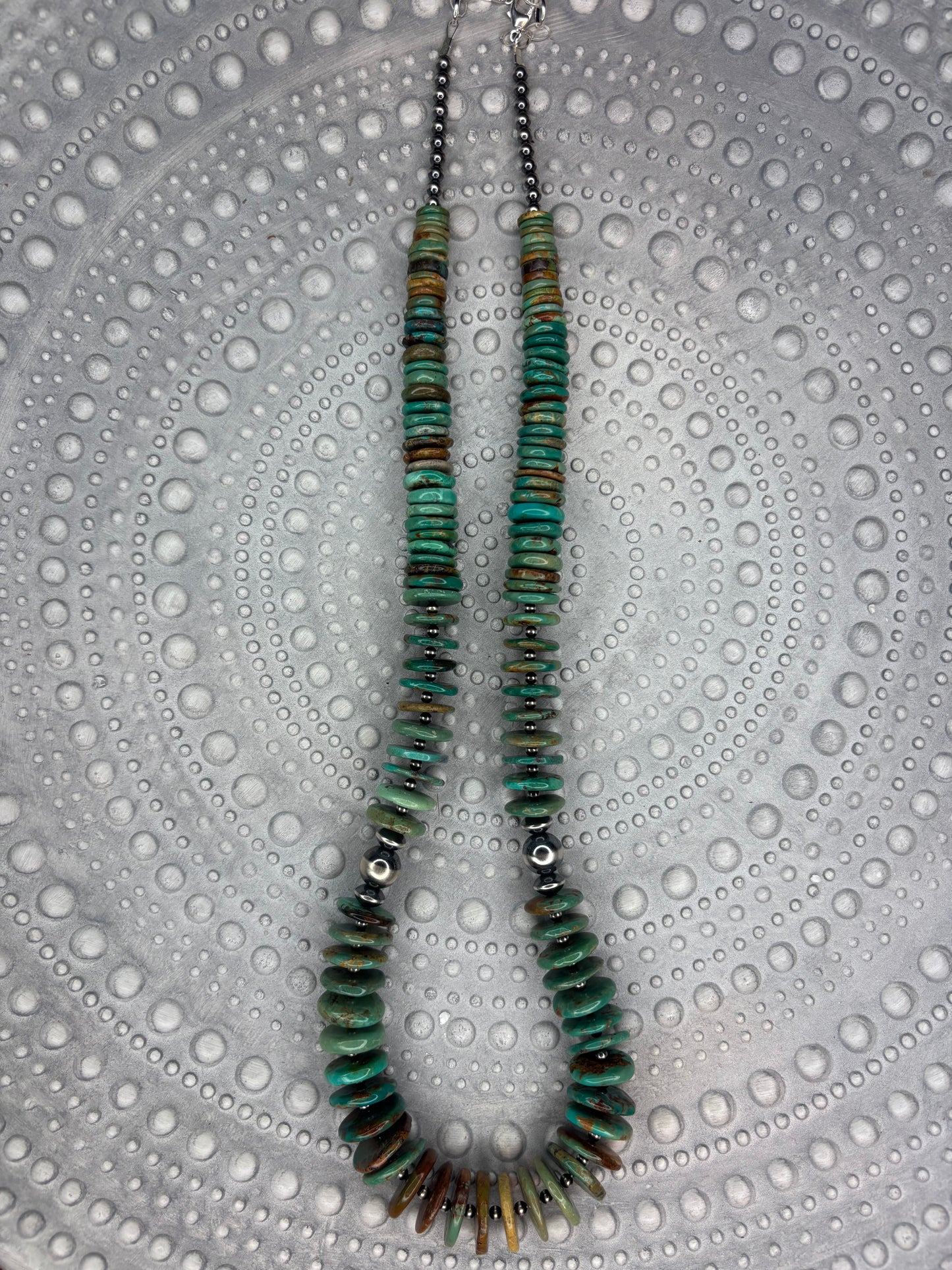 Sterling Silver Turquoise Graduated Necklace