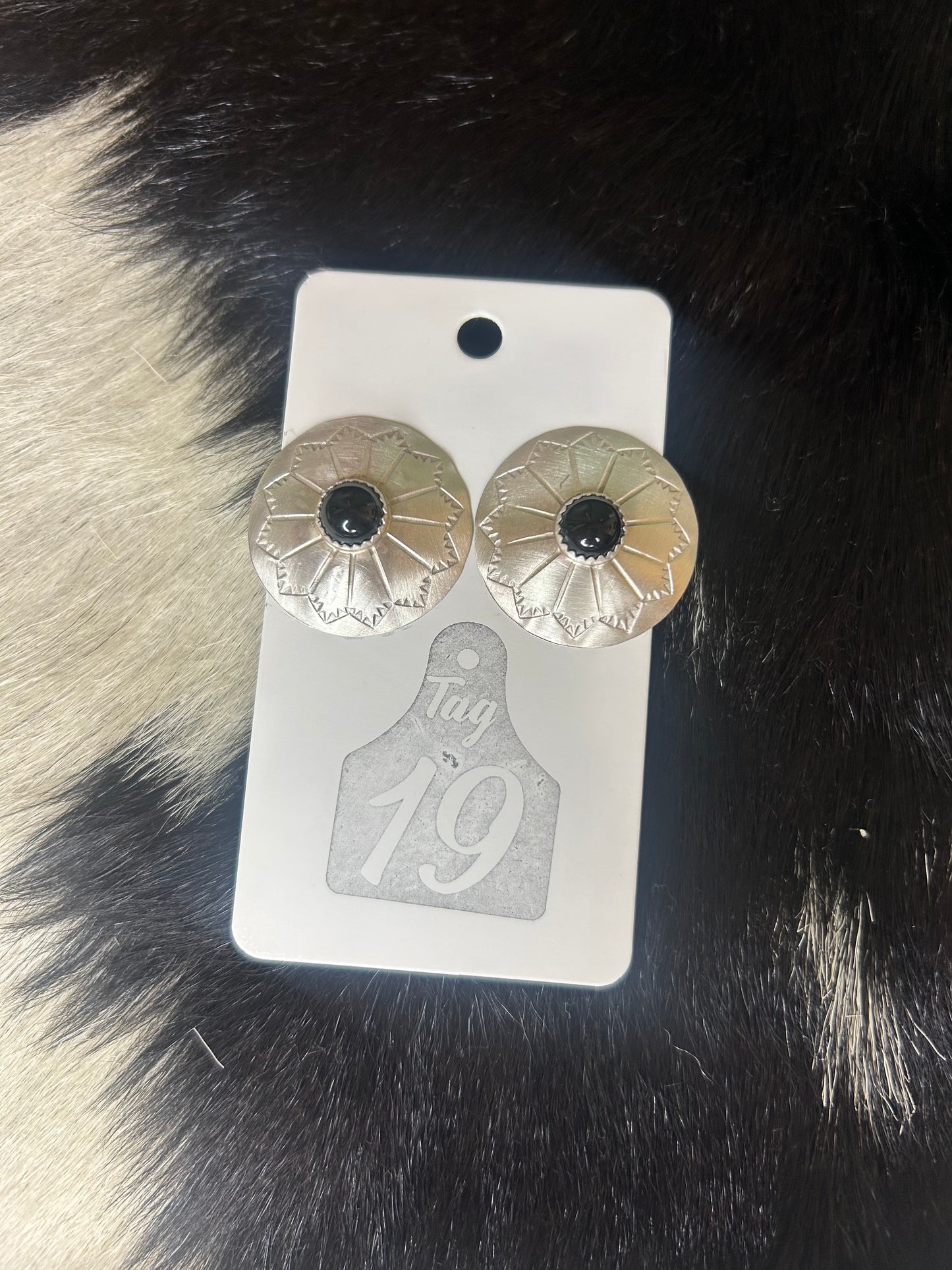 Black Onyx Concho Studs
