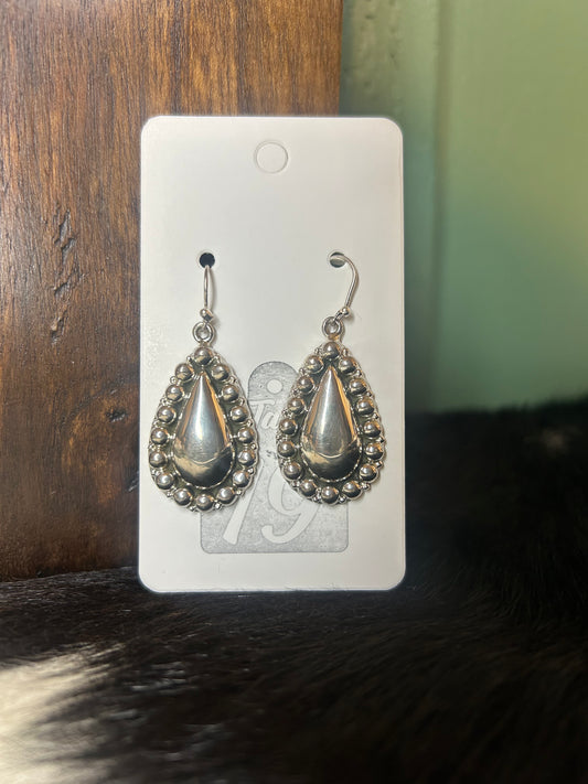 Pear Sterling Silver Dangle Earrings