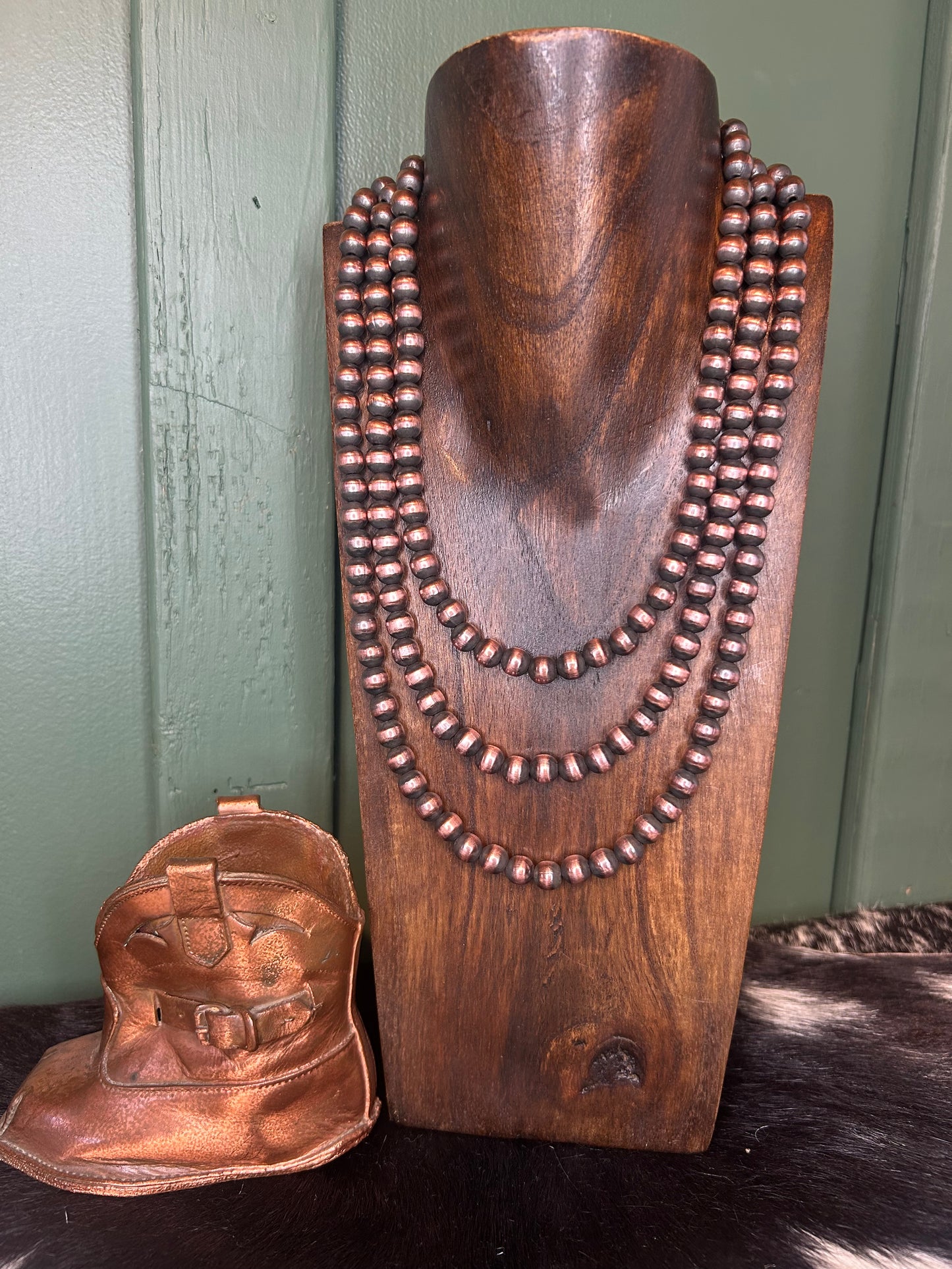 8mm Copper Pearl Necklace