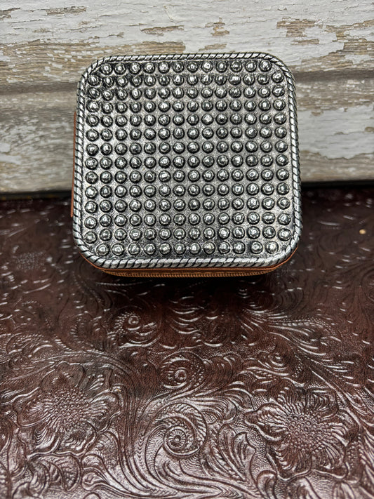 Metal Dot Design Jewelry Box