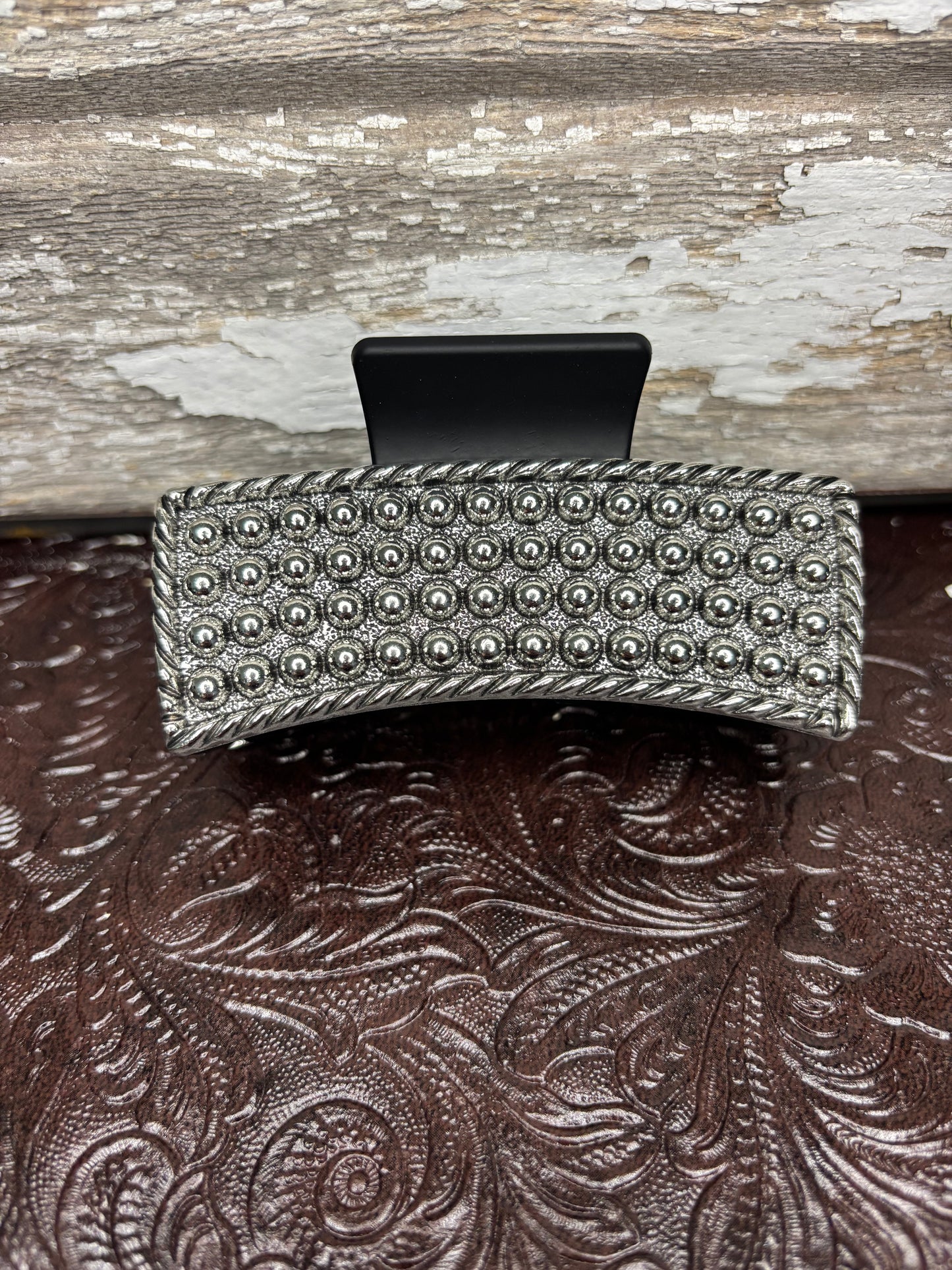 Claw Clip with Metal Dot Design