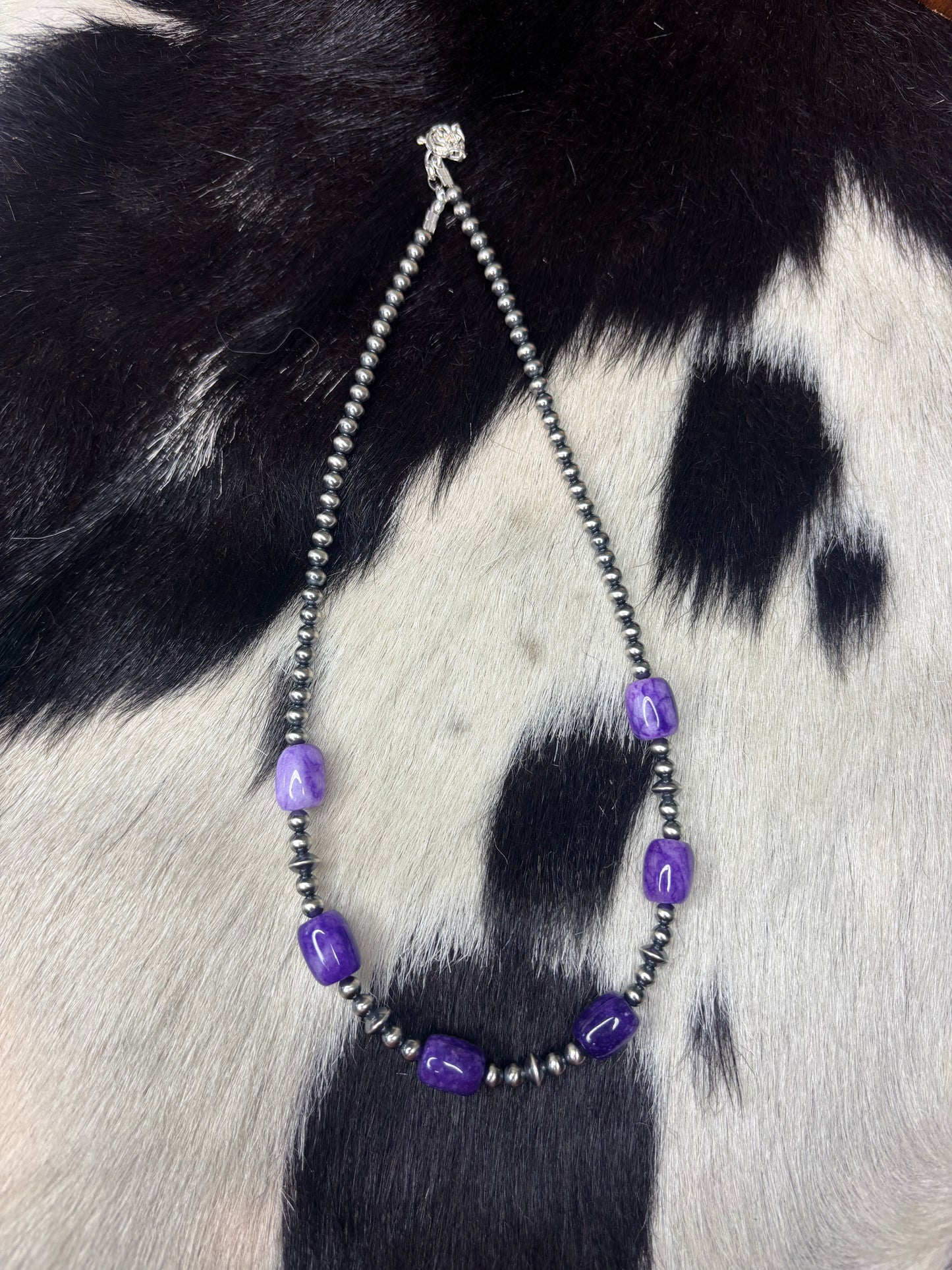 Sterling Silver Purple Quartz Necklace
