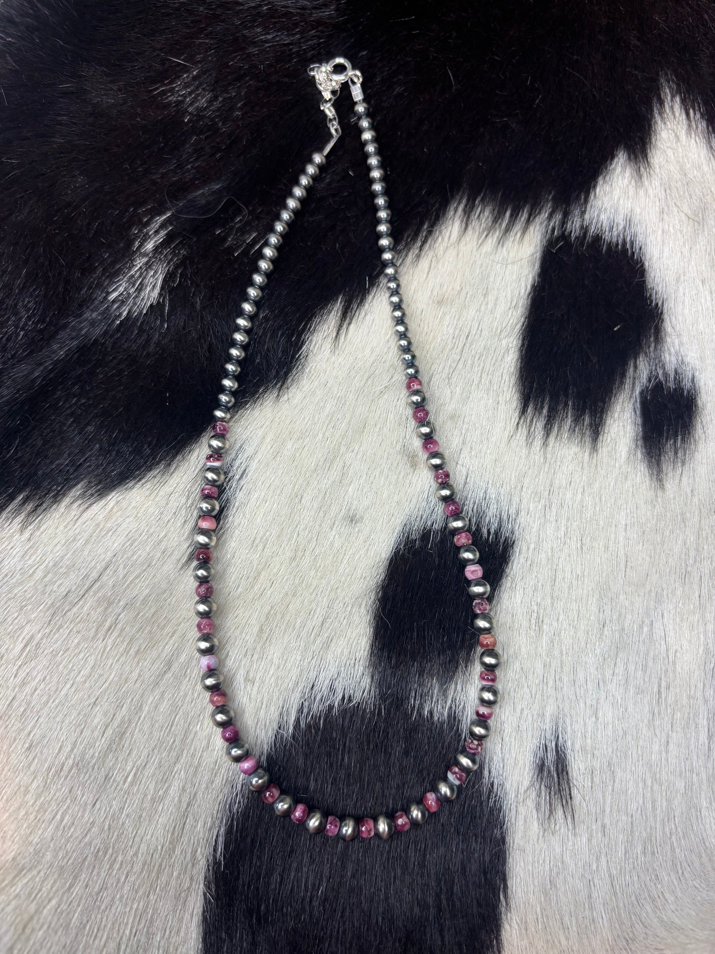 Sterling Silver Purple Spiny Necklace