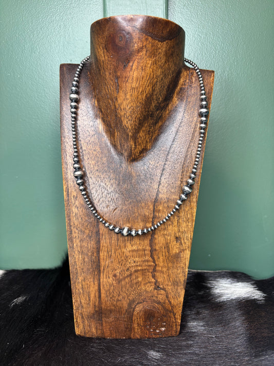 Sterling Silver Graduated Necklace