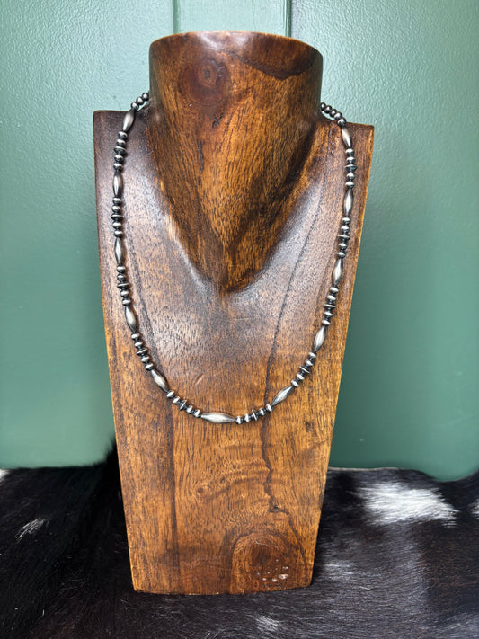 Sterling Silver Torpedo & Saucer Necklace