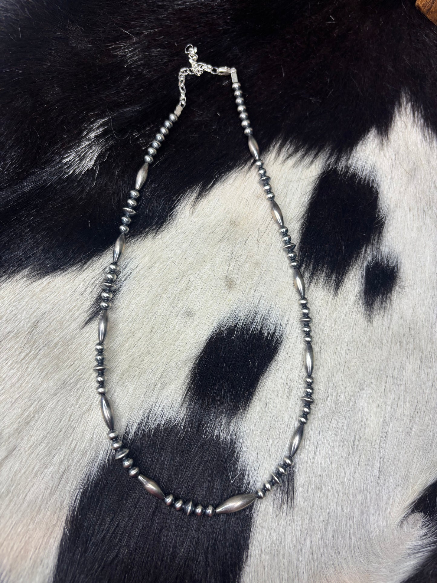 Sterling Silver Torpedo & Saucer Necklace