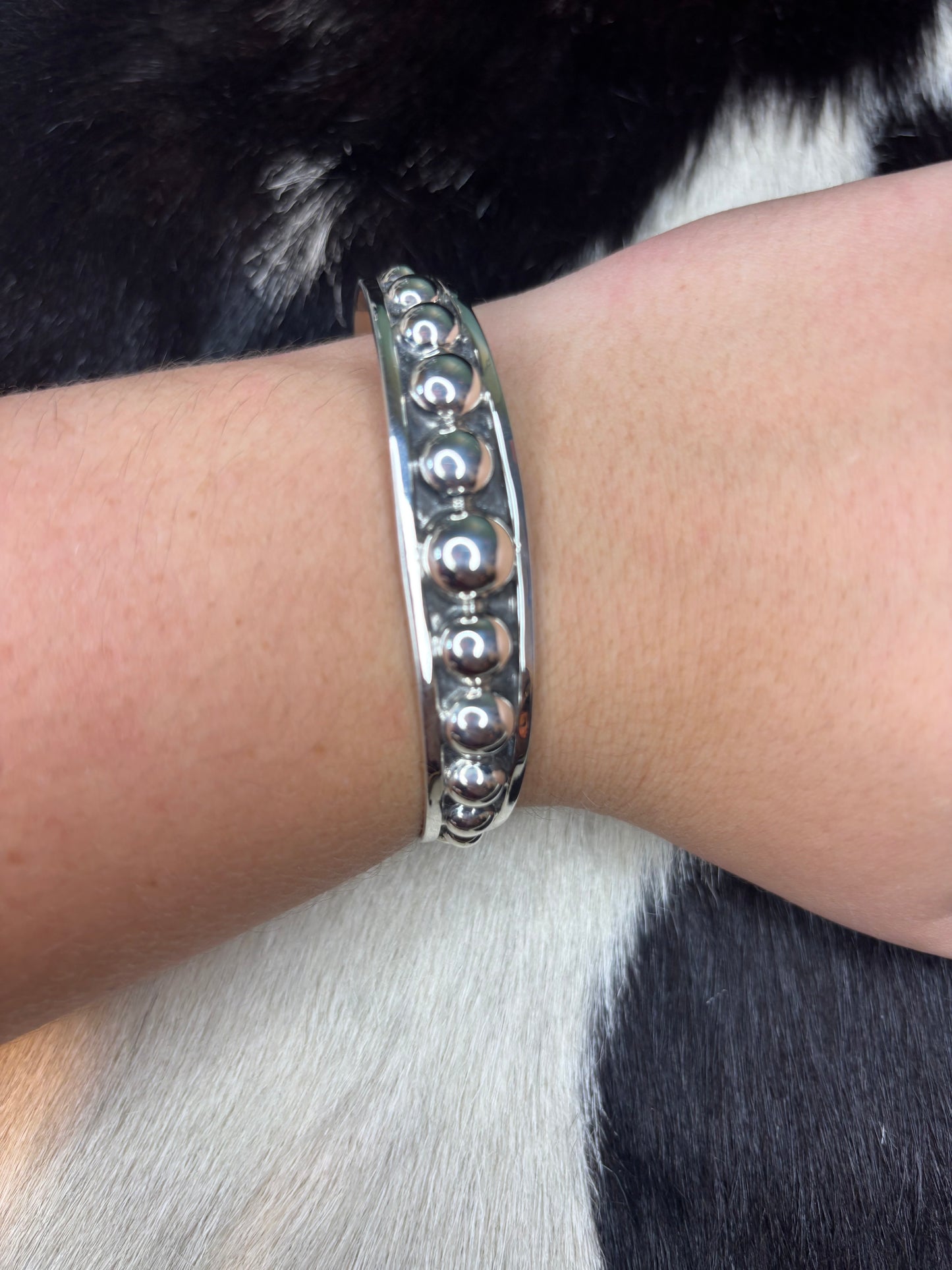 Bubble Sterling Silver Cuff