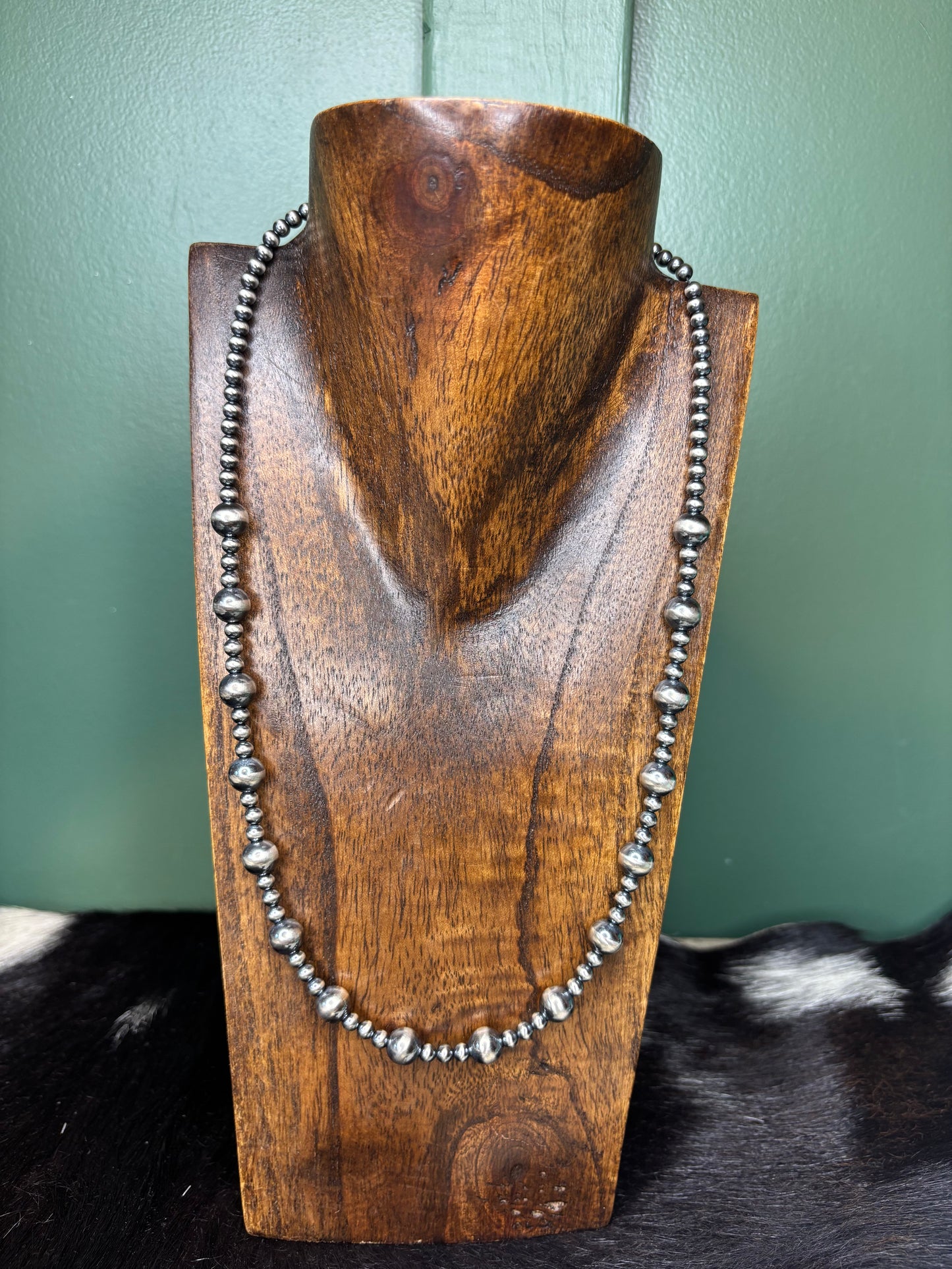 Sterling Silver 4mm & 8mm Pearl Necklace