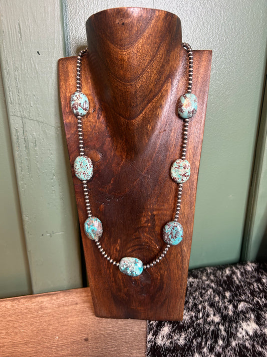 Emerald Valley Turquoise Chunk Necklace